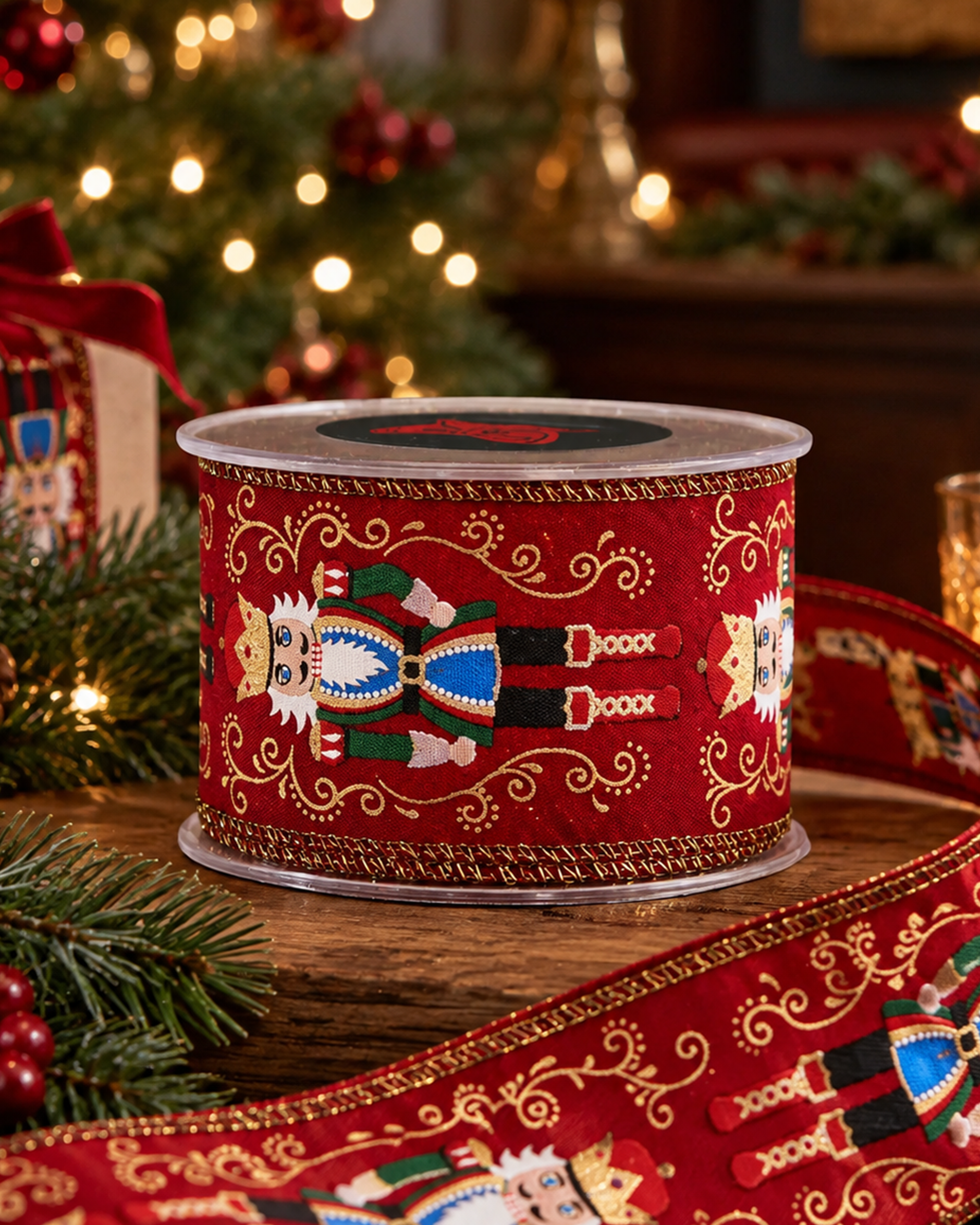 Crawford fabric ribbon with nutcracker motifs 9m