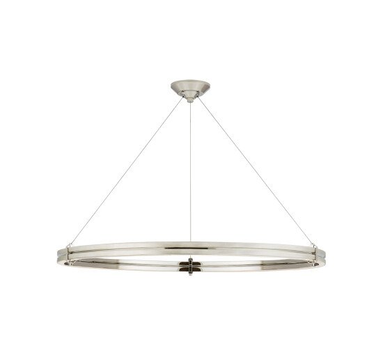 Polished Nickel - Paxton 40" Ring Chandelier Polished Nickel
