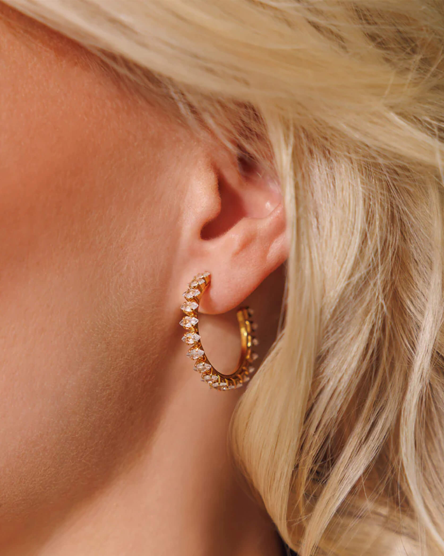 Crystal Navette Loop ohrringe crystal