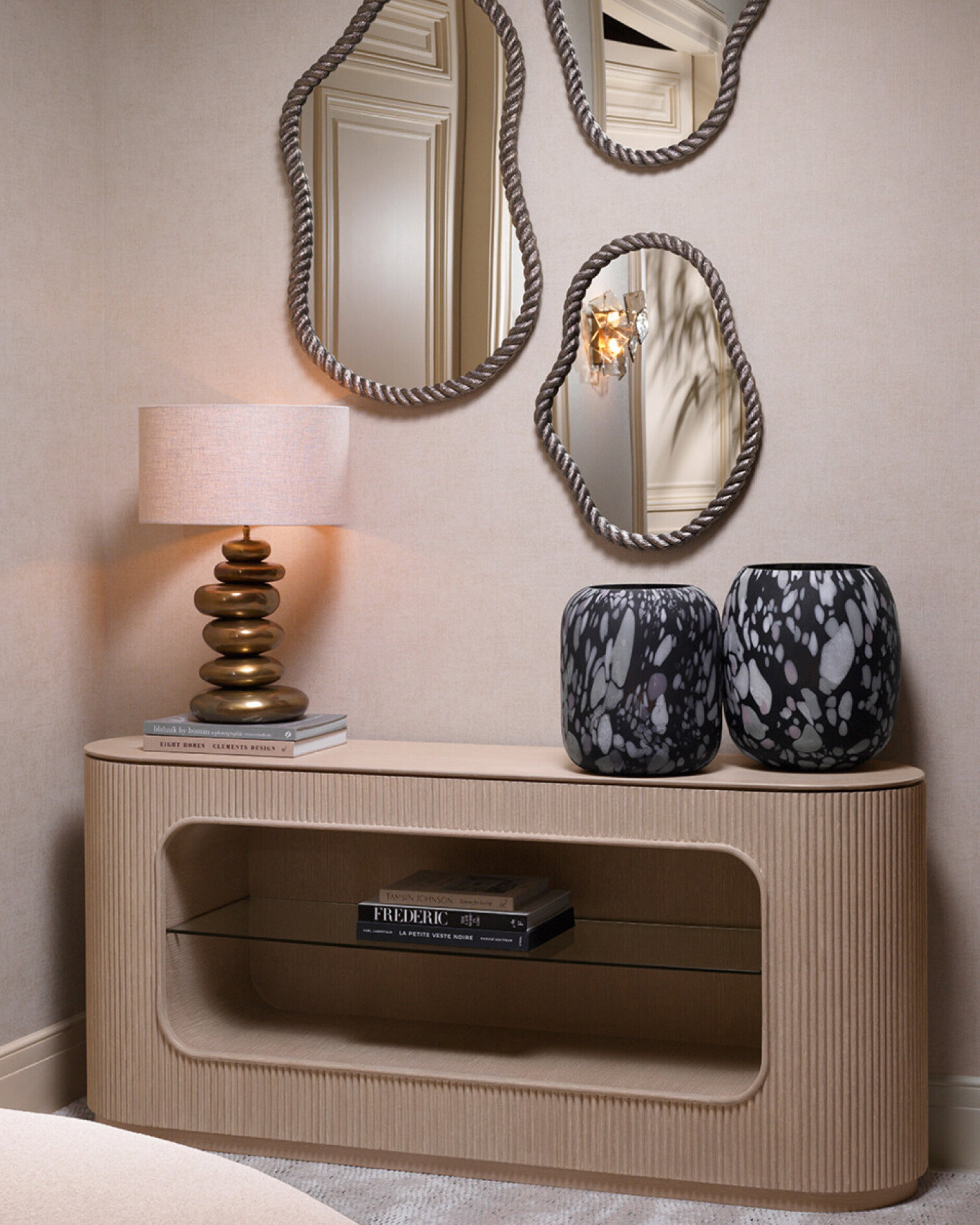 Elvington spegel antik nickel