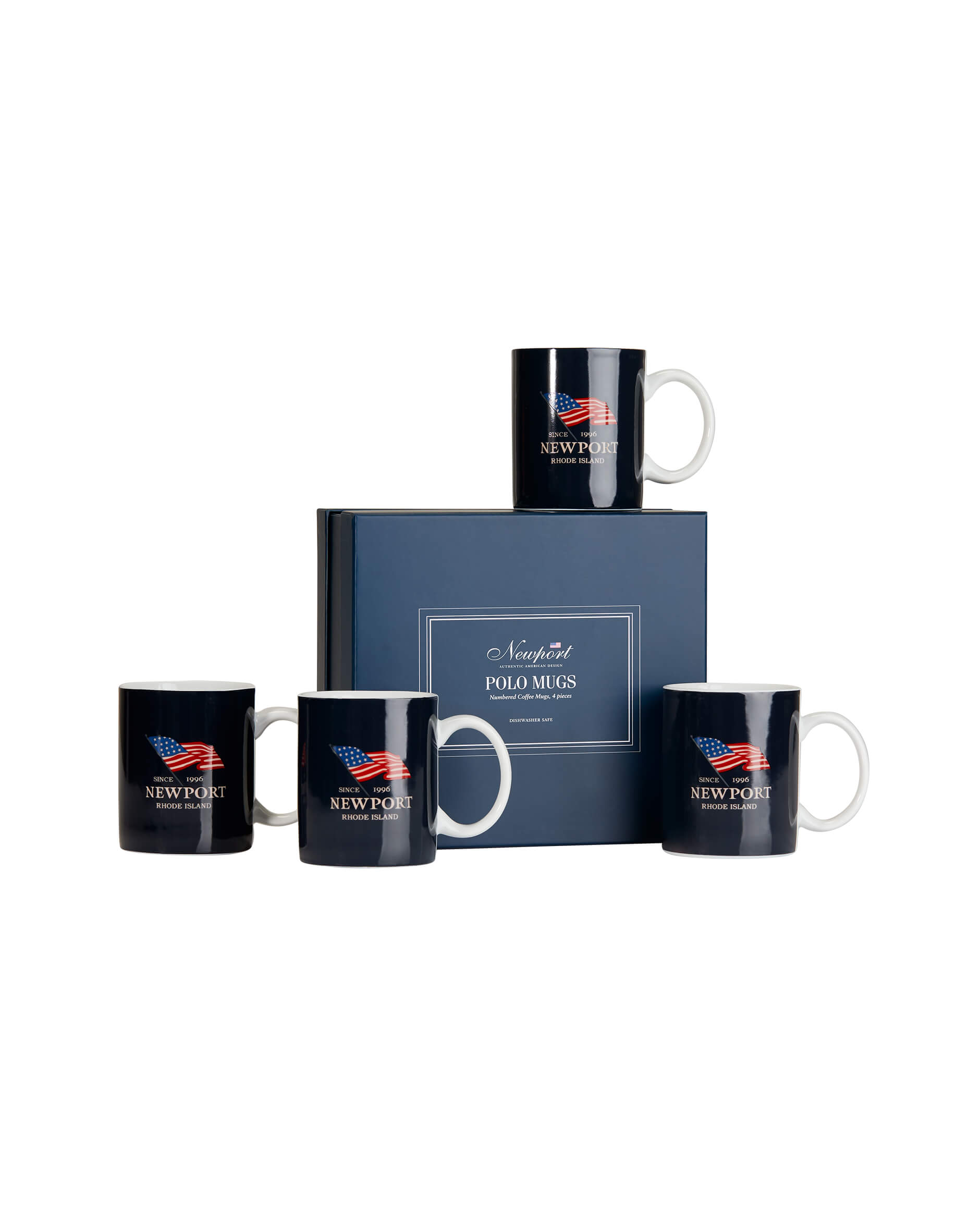 Newport Polo muggar blå 4-pack