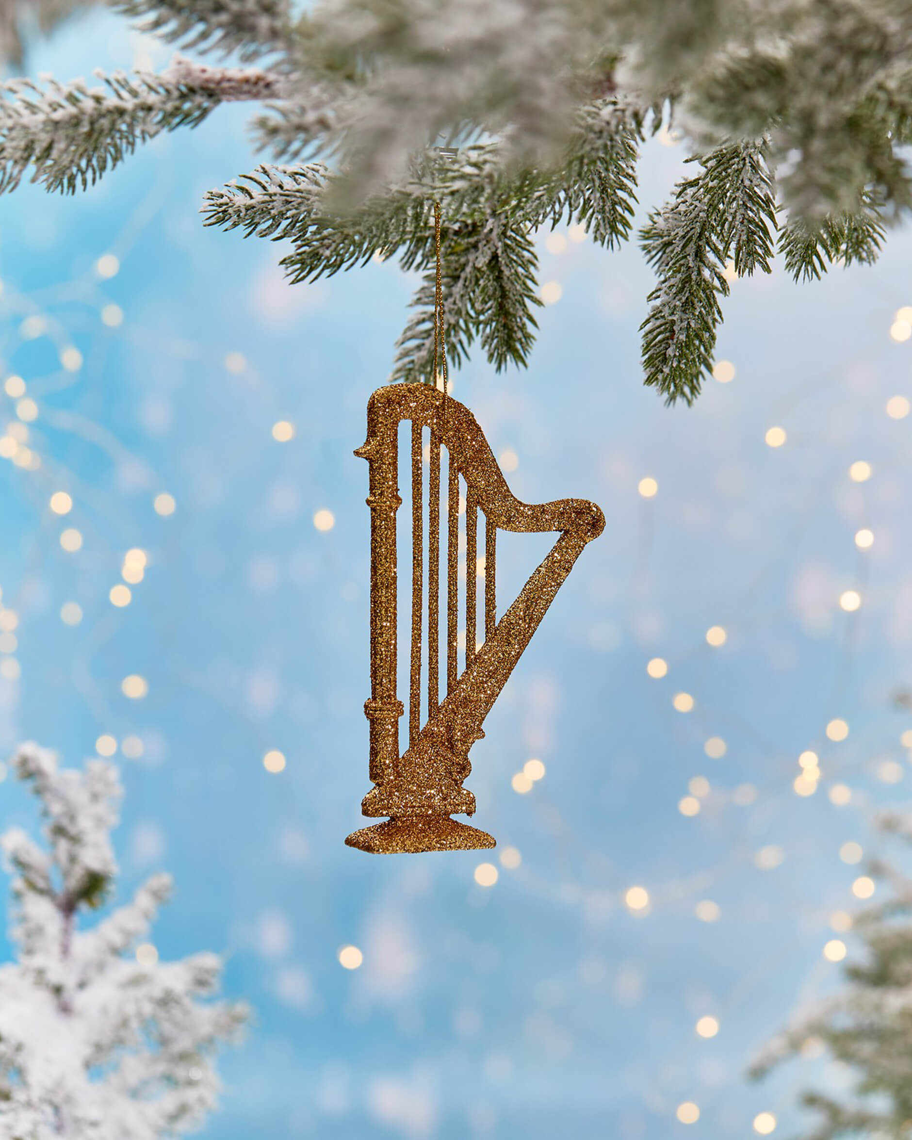 Jemina harpa julgransdekoration guld