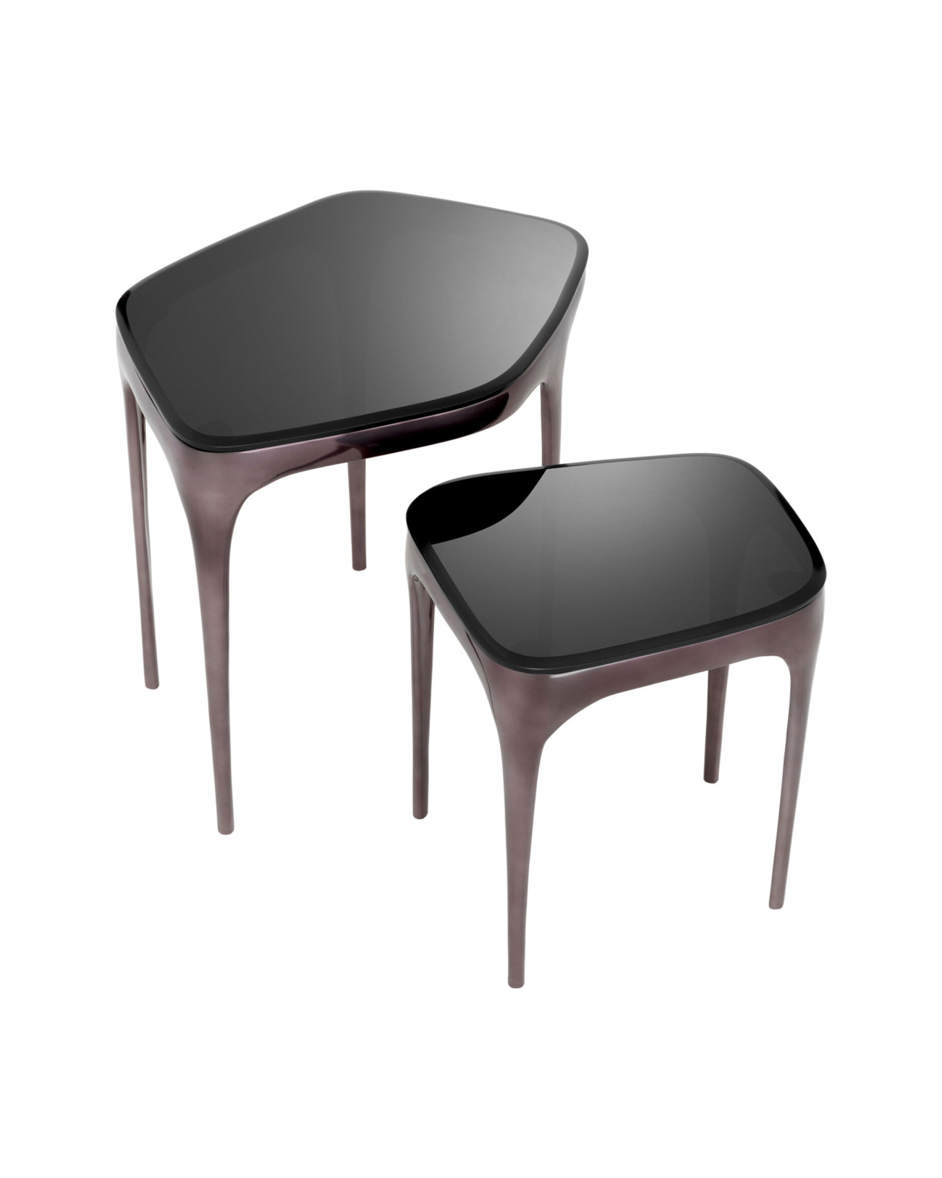 Deacon sidobord svart 2-set