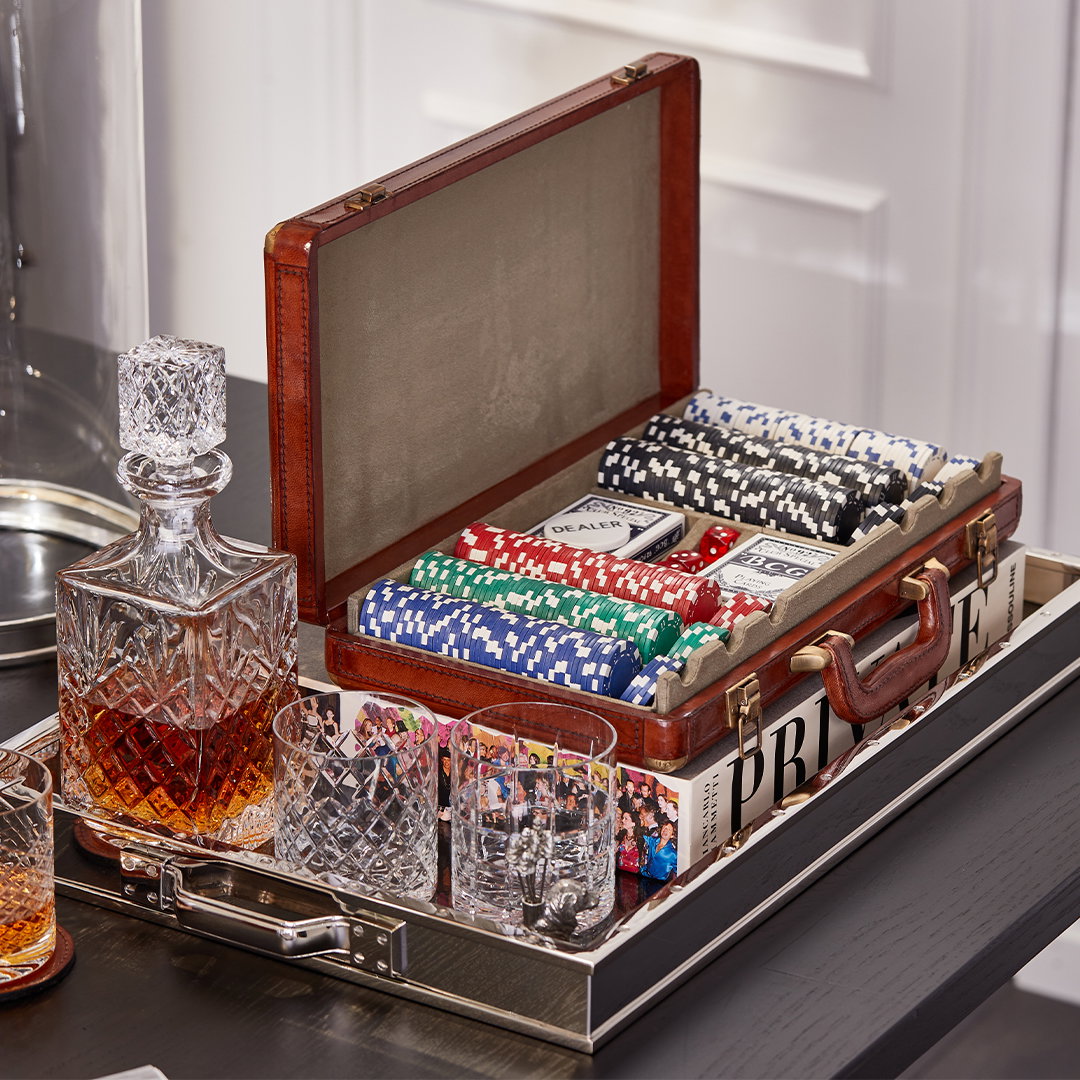 Kensington Poker Set Leather