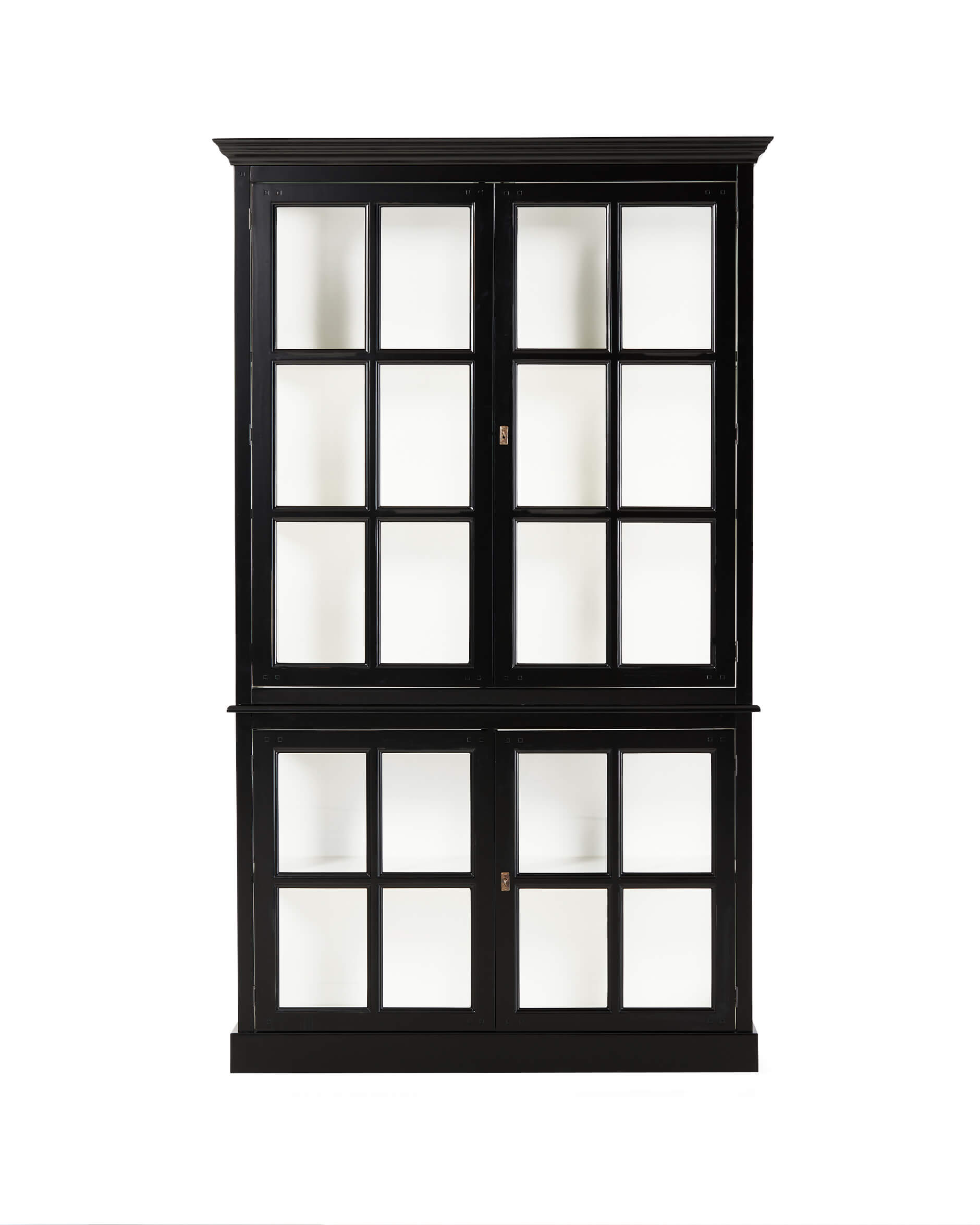Seethrough Display Cabinet Modern Black / Classic White