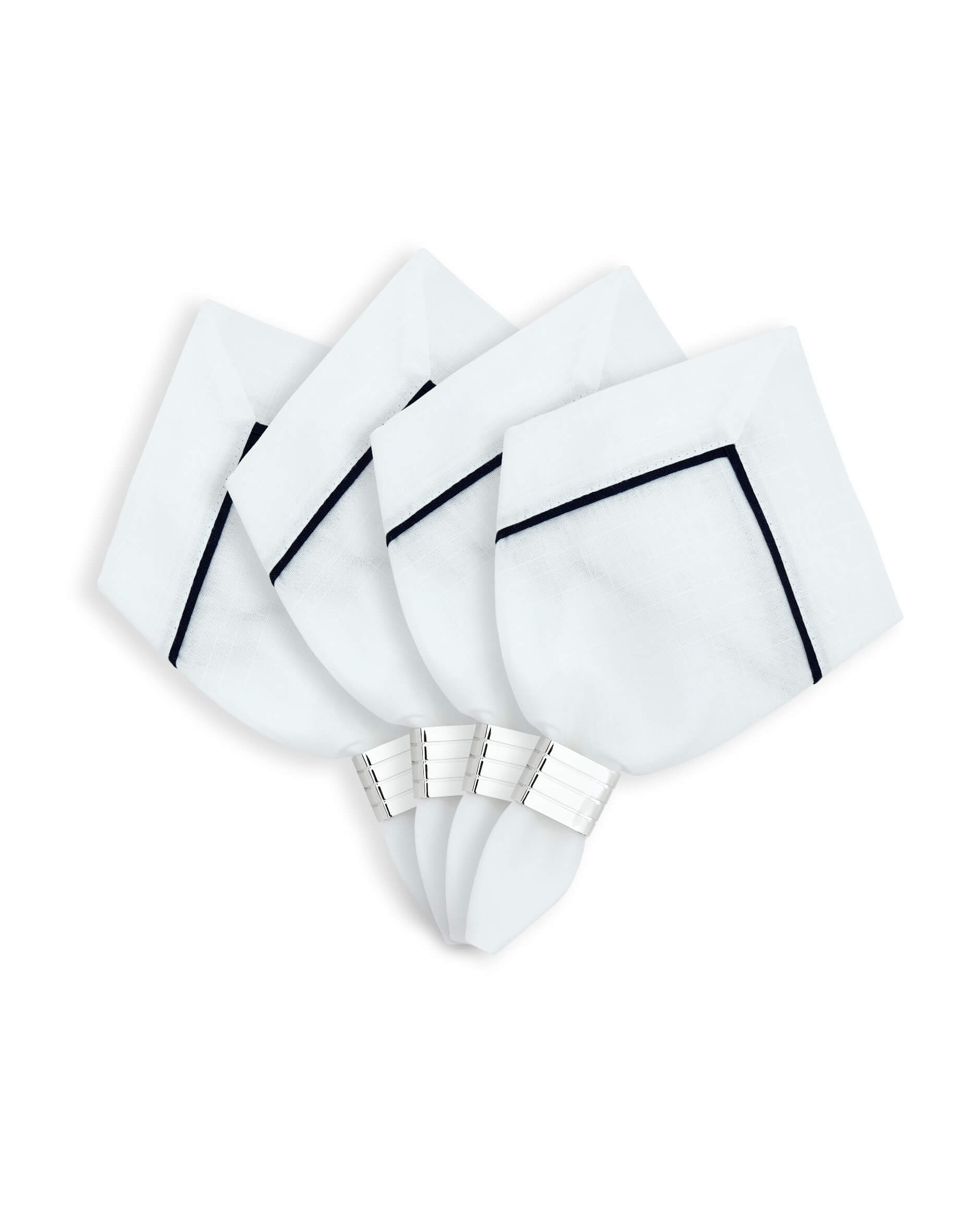 Castleford servett vit/blå