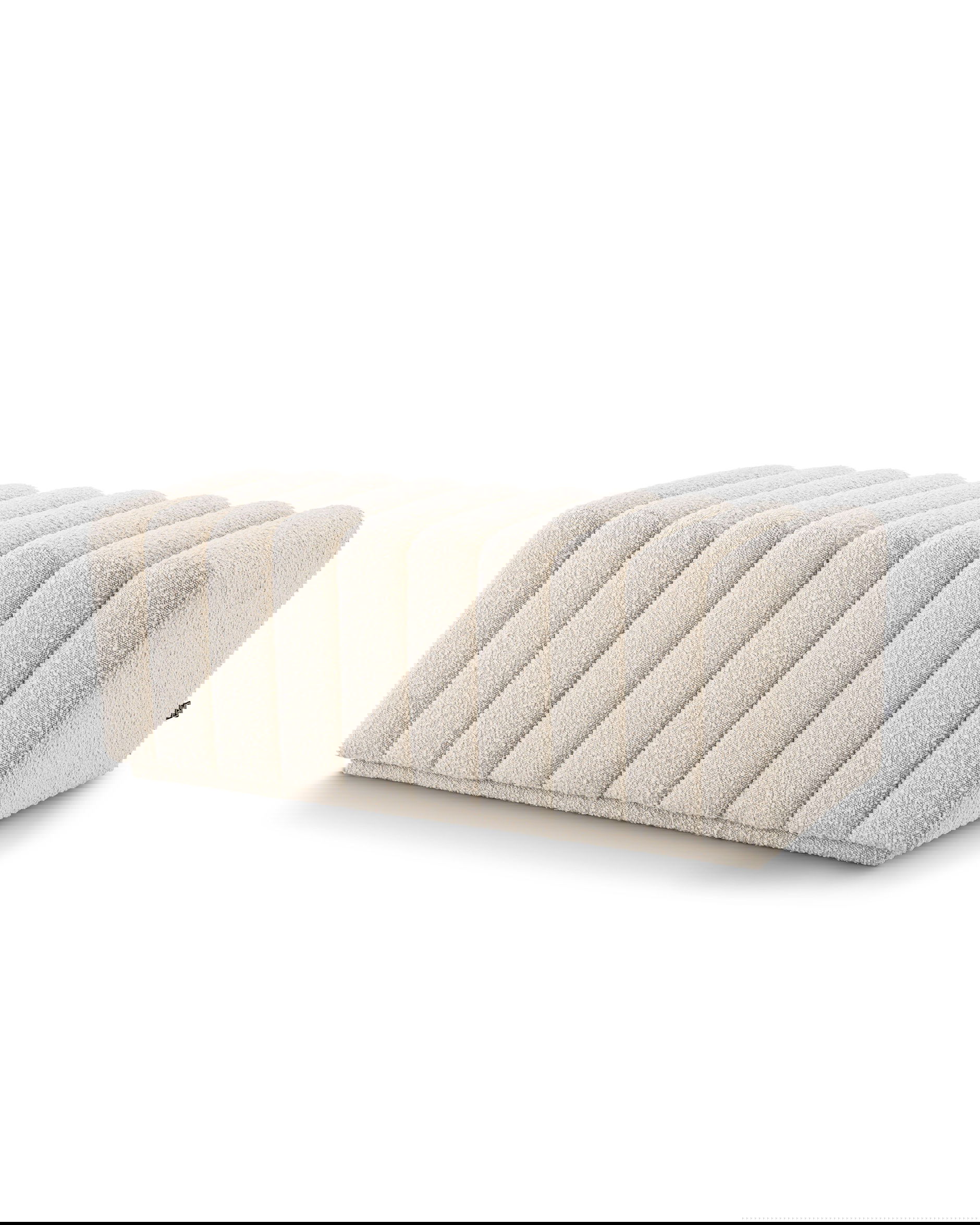 Bente bänk bouclé cream