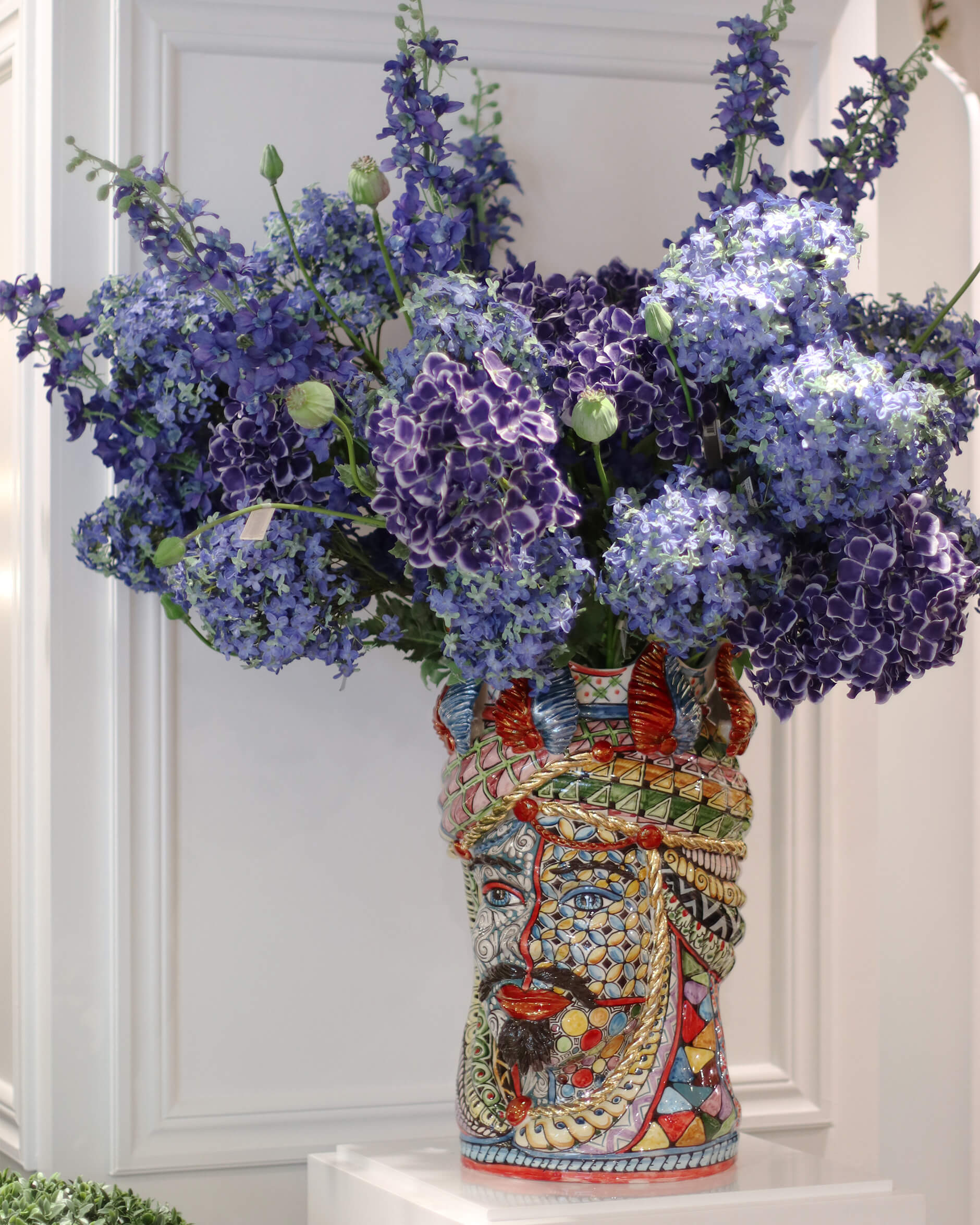 Testa di Moro uomo rosso rubino