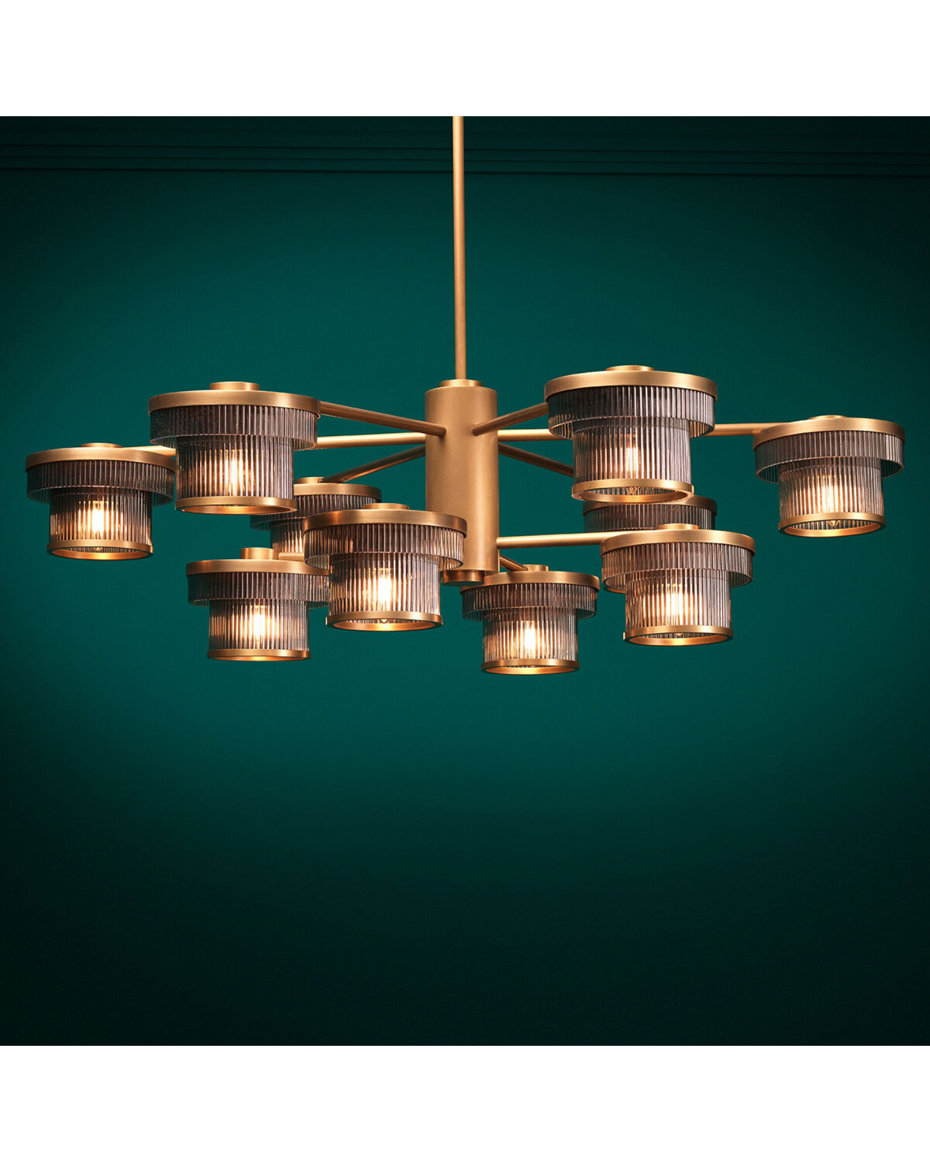 Andromeda kroonluchter antiek messing