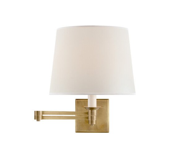null - Evans Swing Arm Sconce Natural Brass