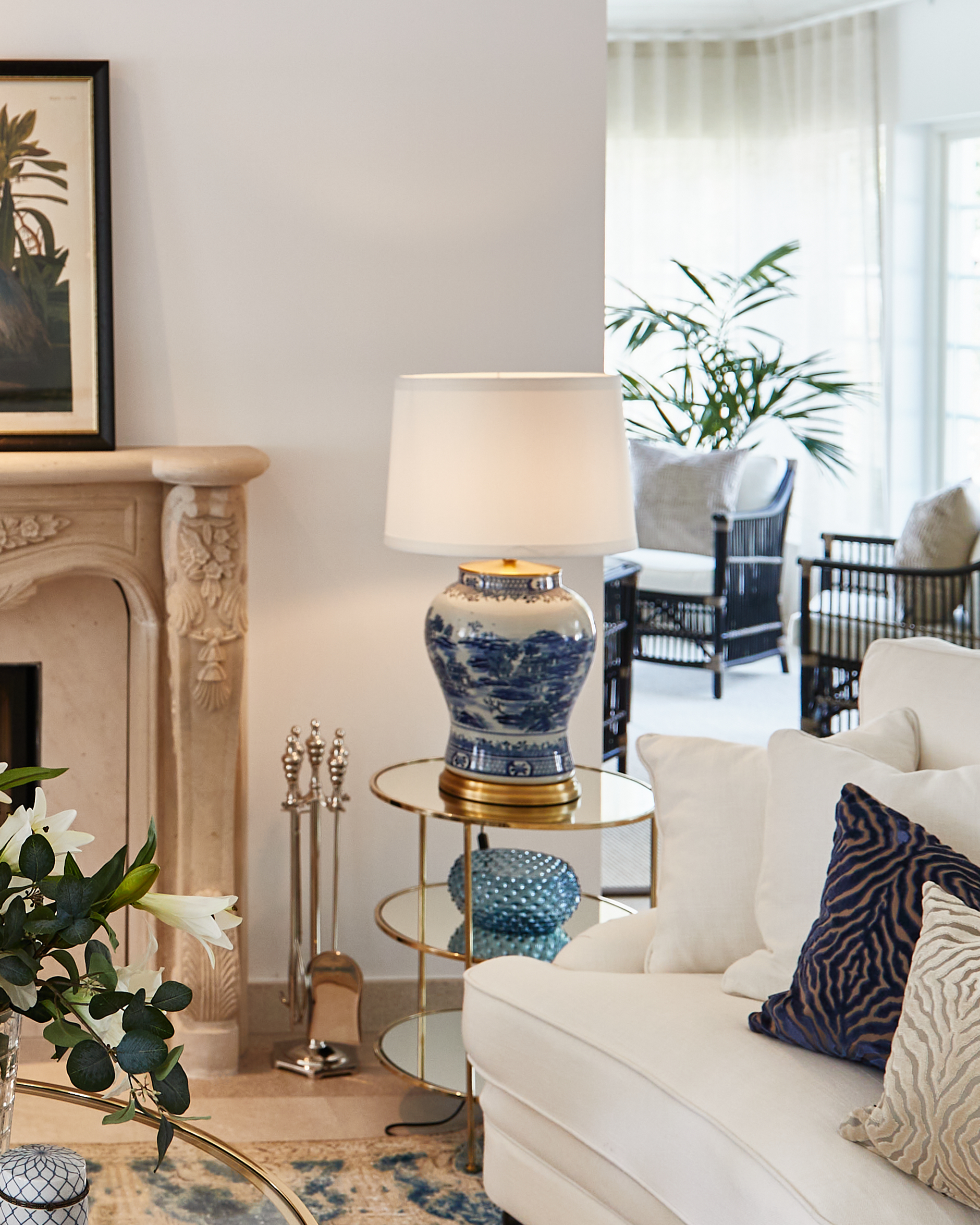 Bordslampa Chinese Blue