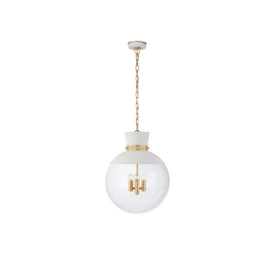 null - Lucia Pendant Matte Black and Gild Large