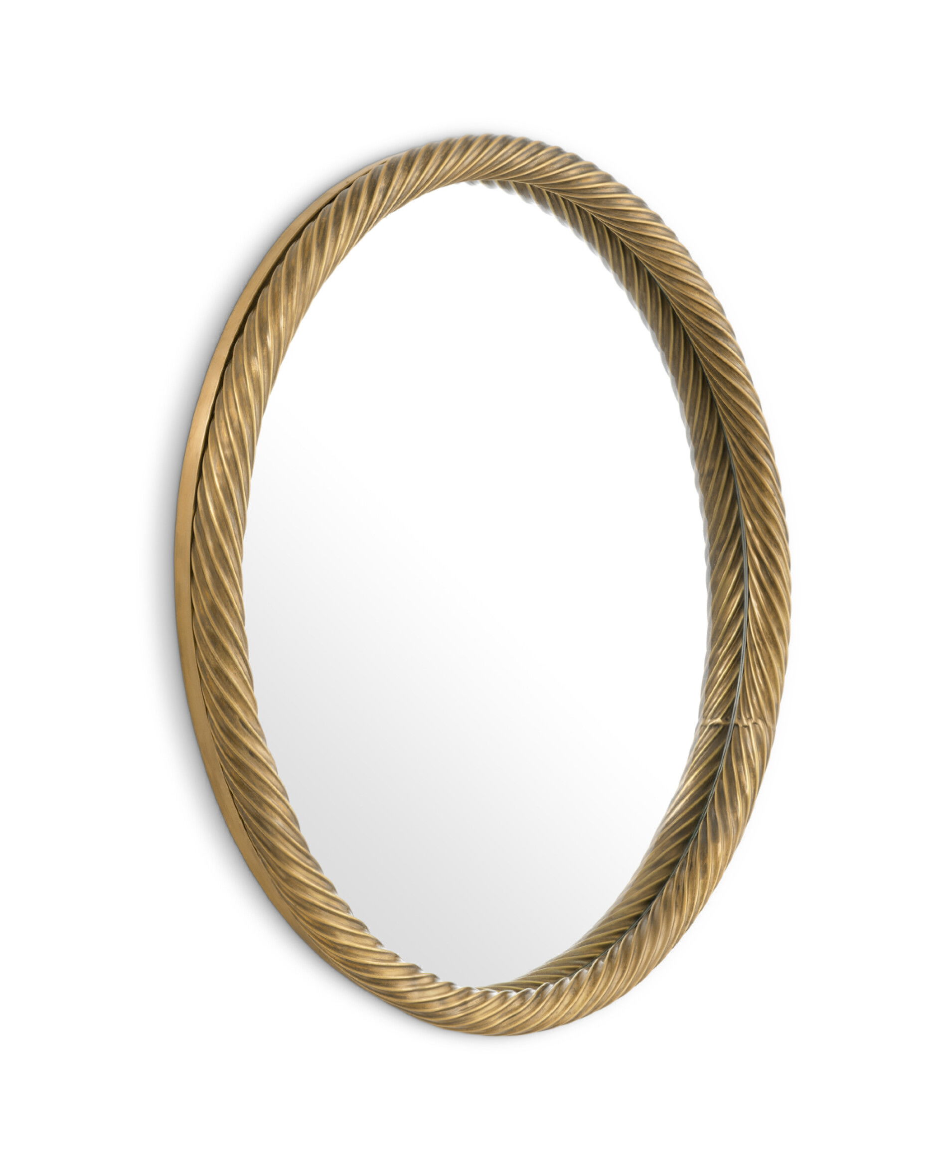 Salvi spegel rund vintage mässing