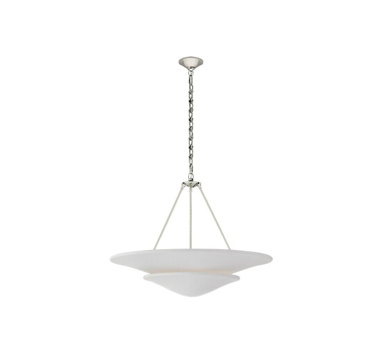 Polished Nickel - Mollino Tiered Chandelier Antique Brass L
