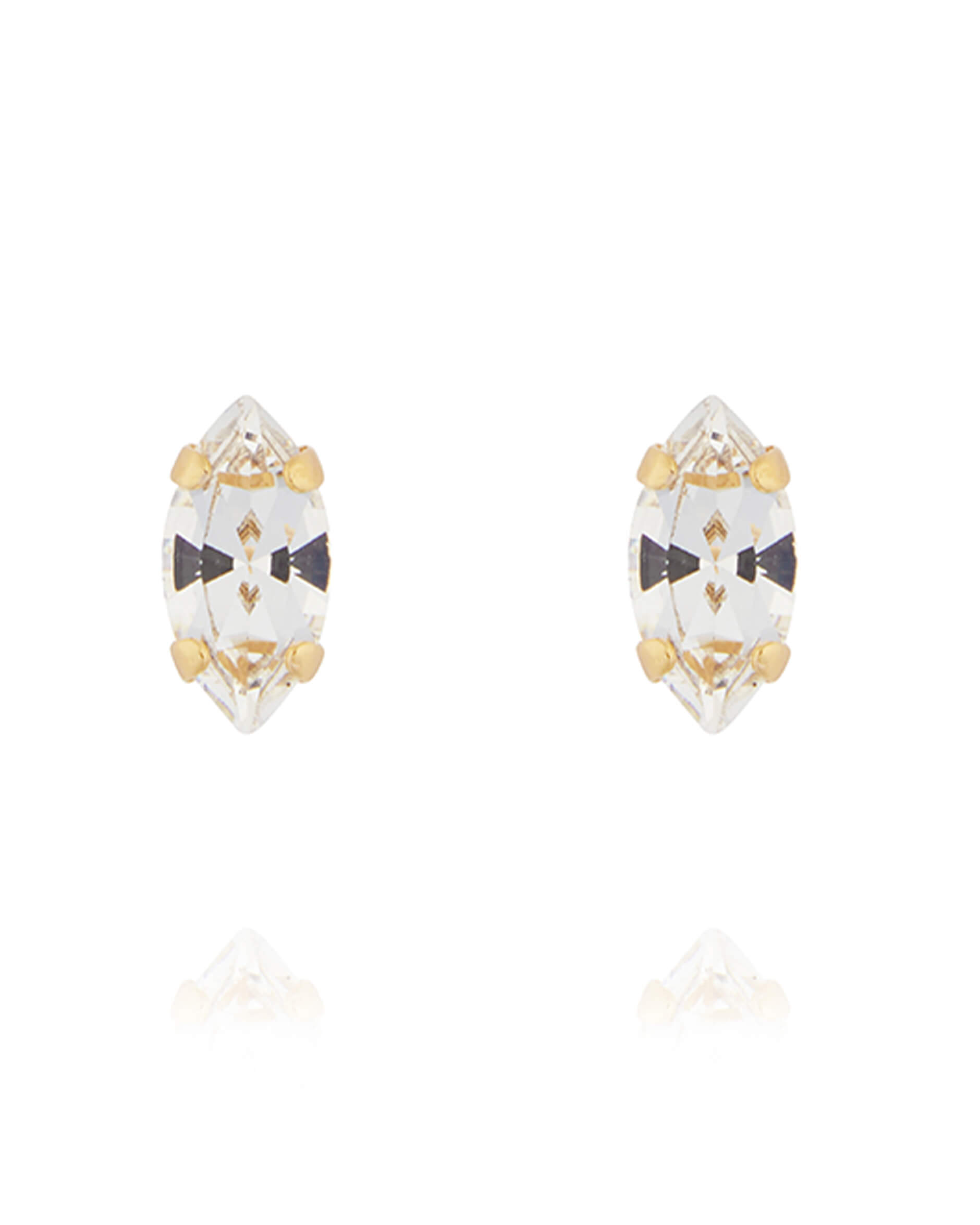 Petite Navette earrings crystal