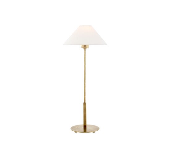 null - Hackney Table Lamp Polished Nickel/Linen