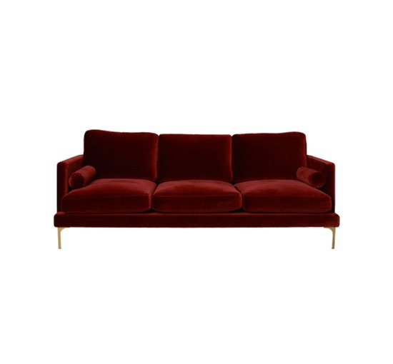 Sangria - Bonham sofa 3-seater huckleberry/brass