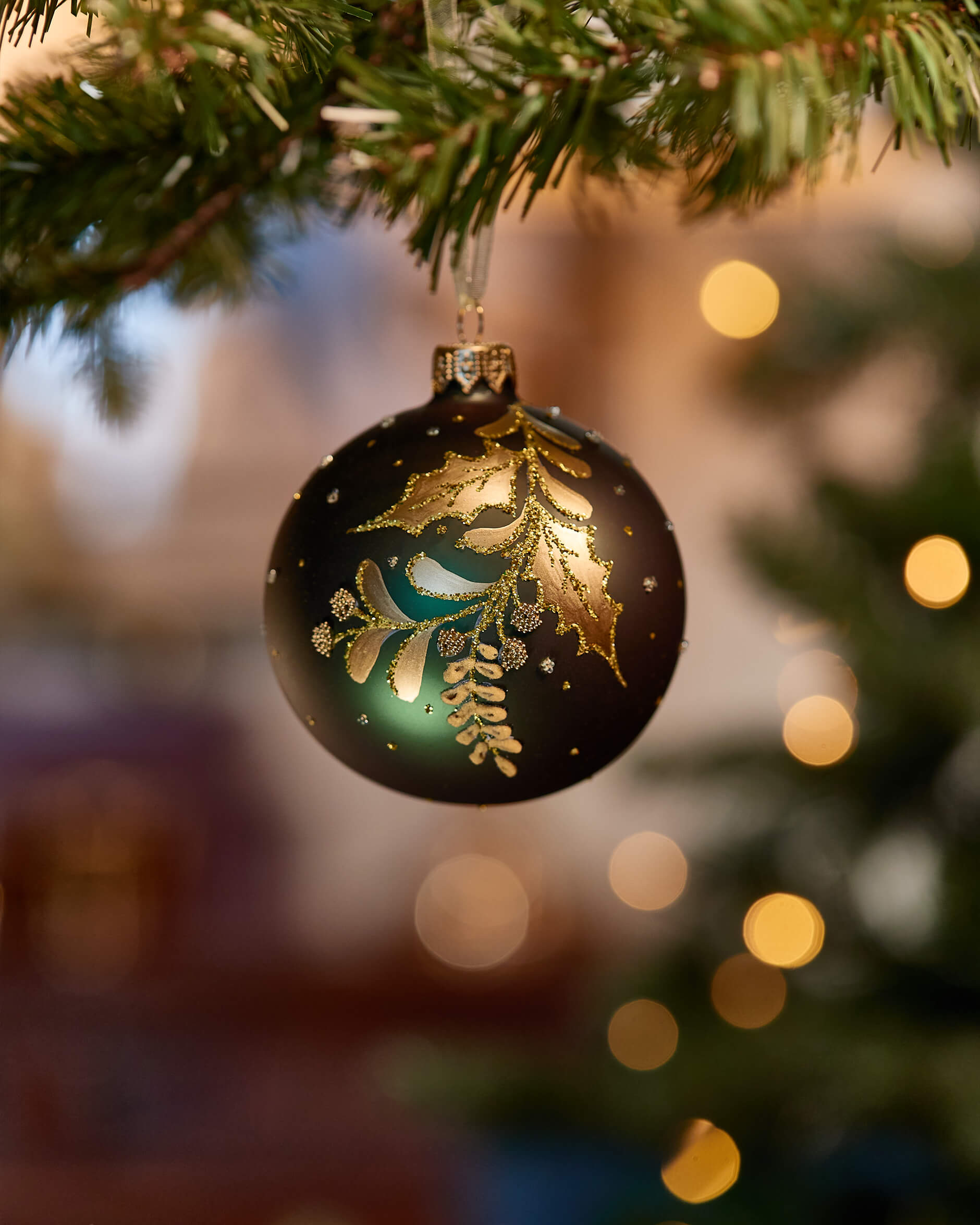 Neva julekule grønn 8cm