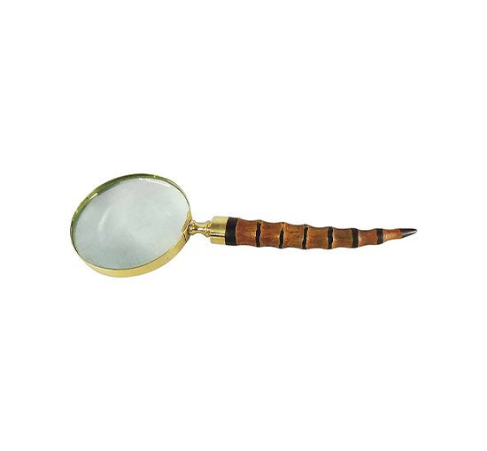 Brown - Horn magnifying glass black