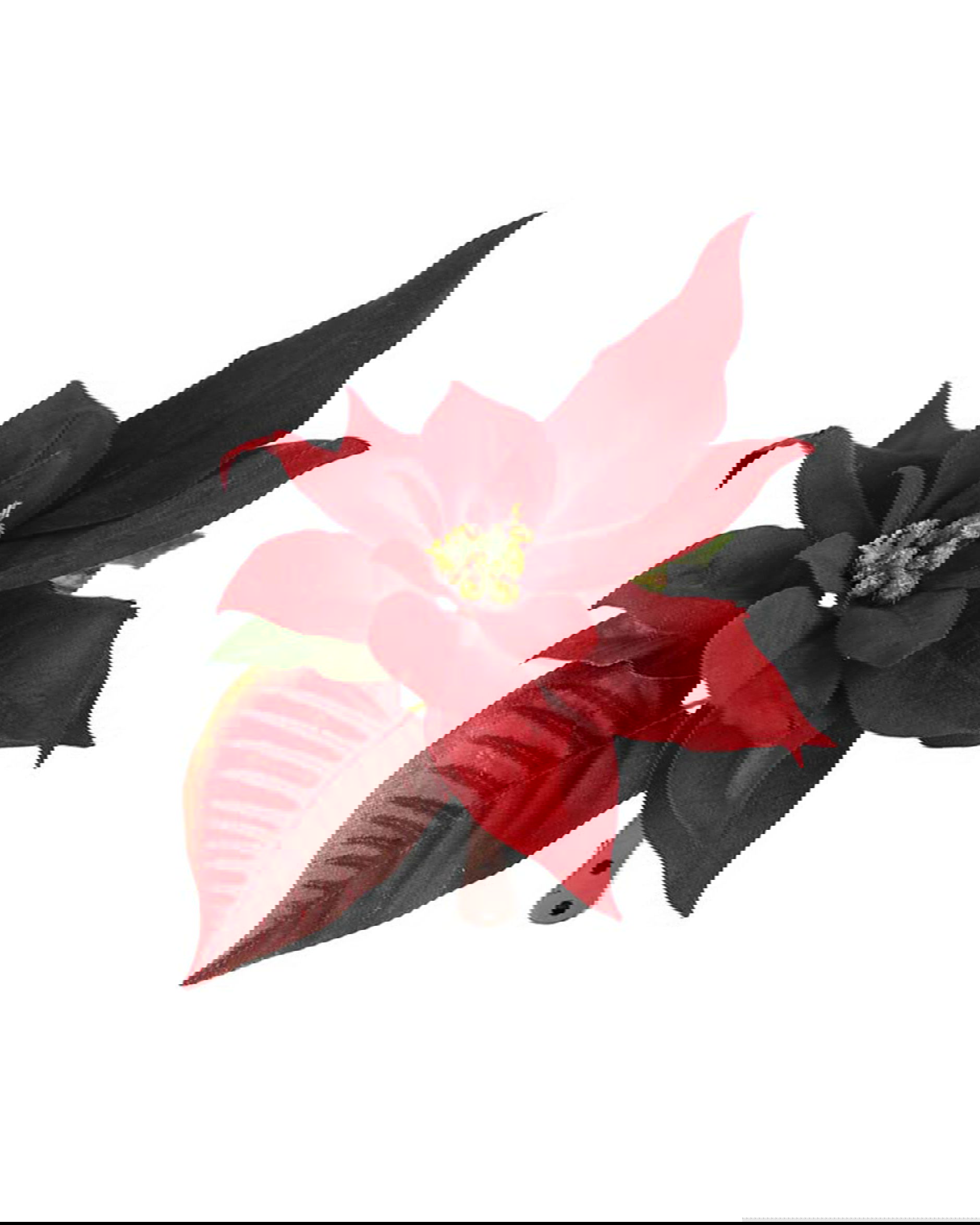 Joulutähti tekokasvi klipsillä punainen