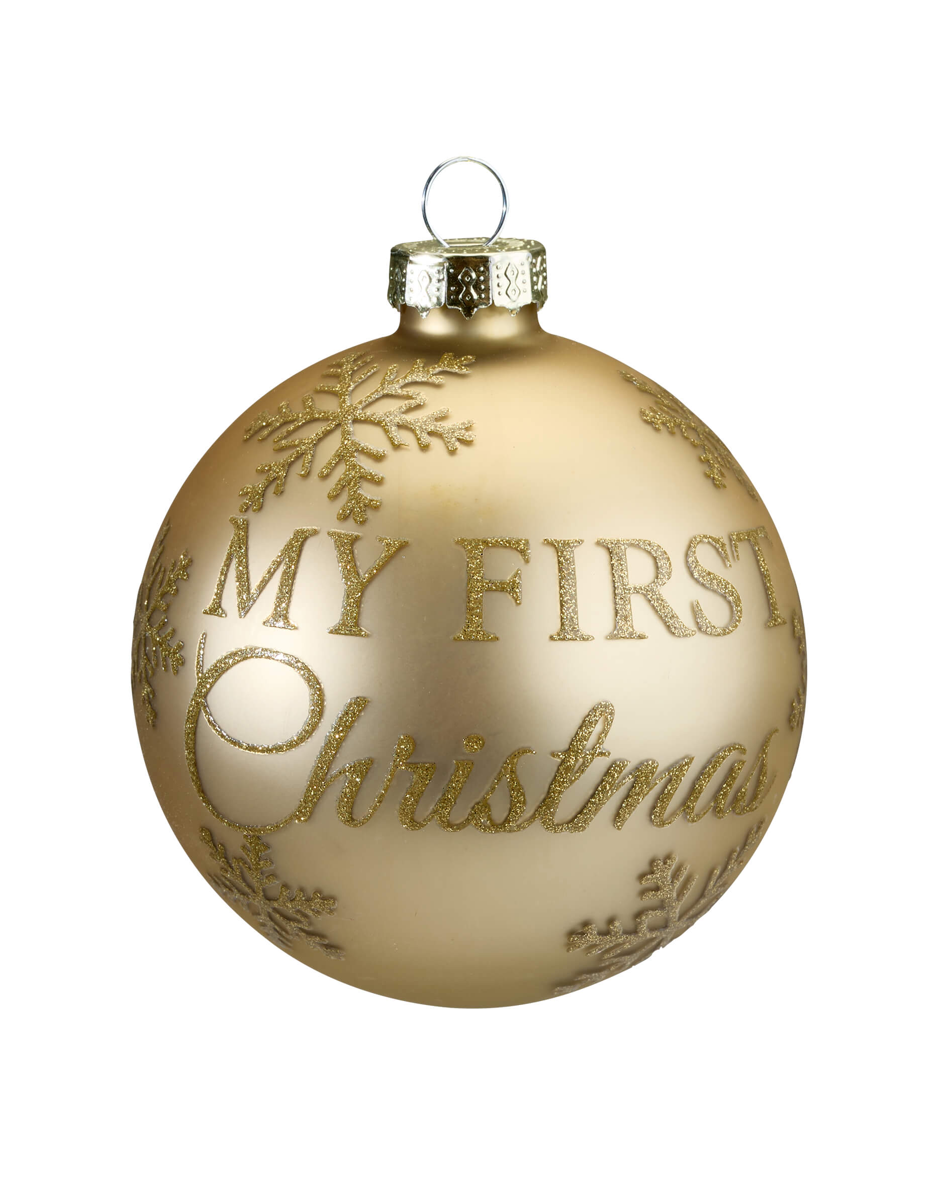 My First Christmas Bauble Gold 8cm