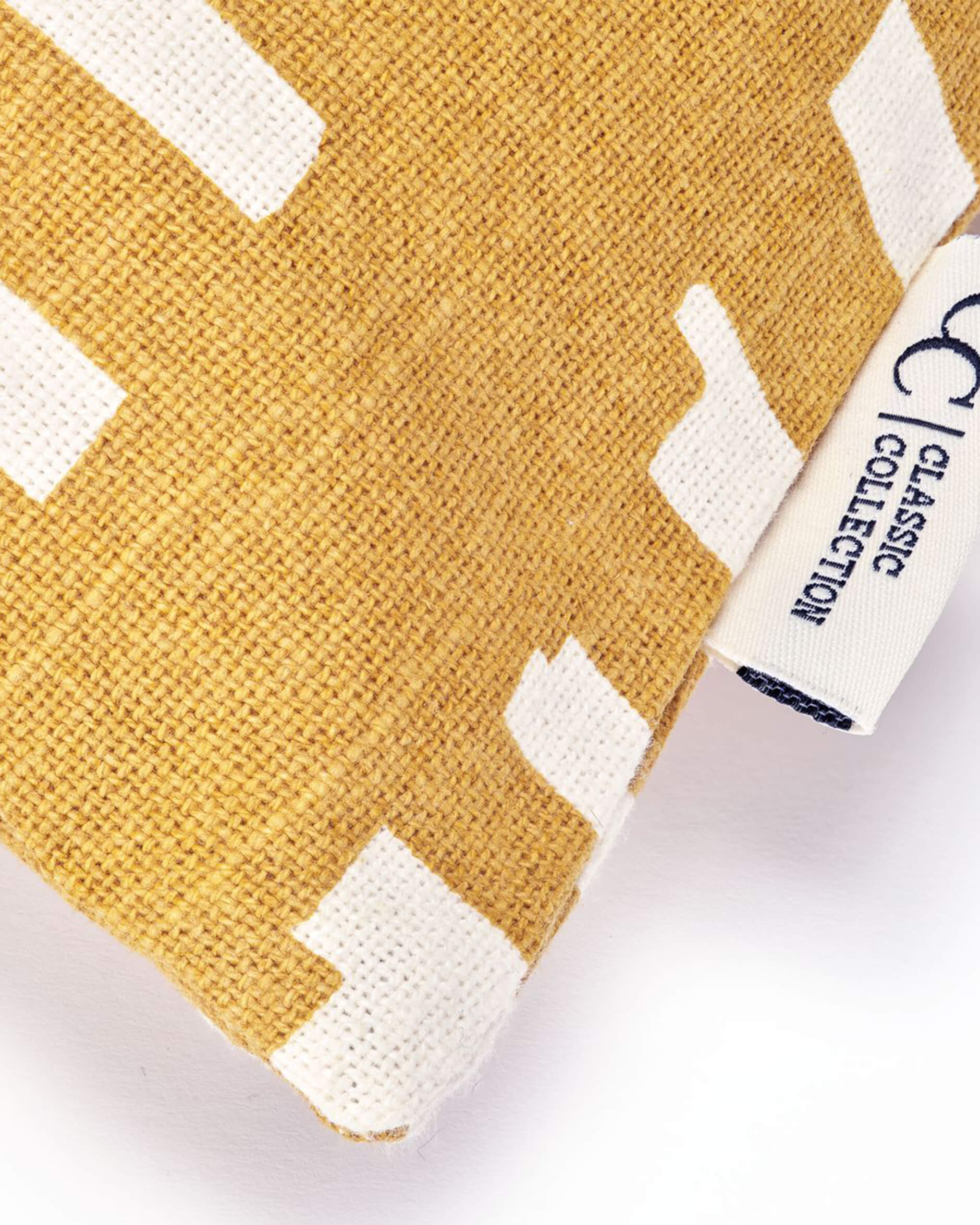 Ikat Block-tyynyliina okra OUTLET