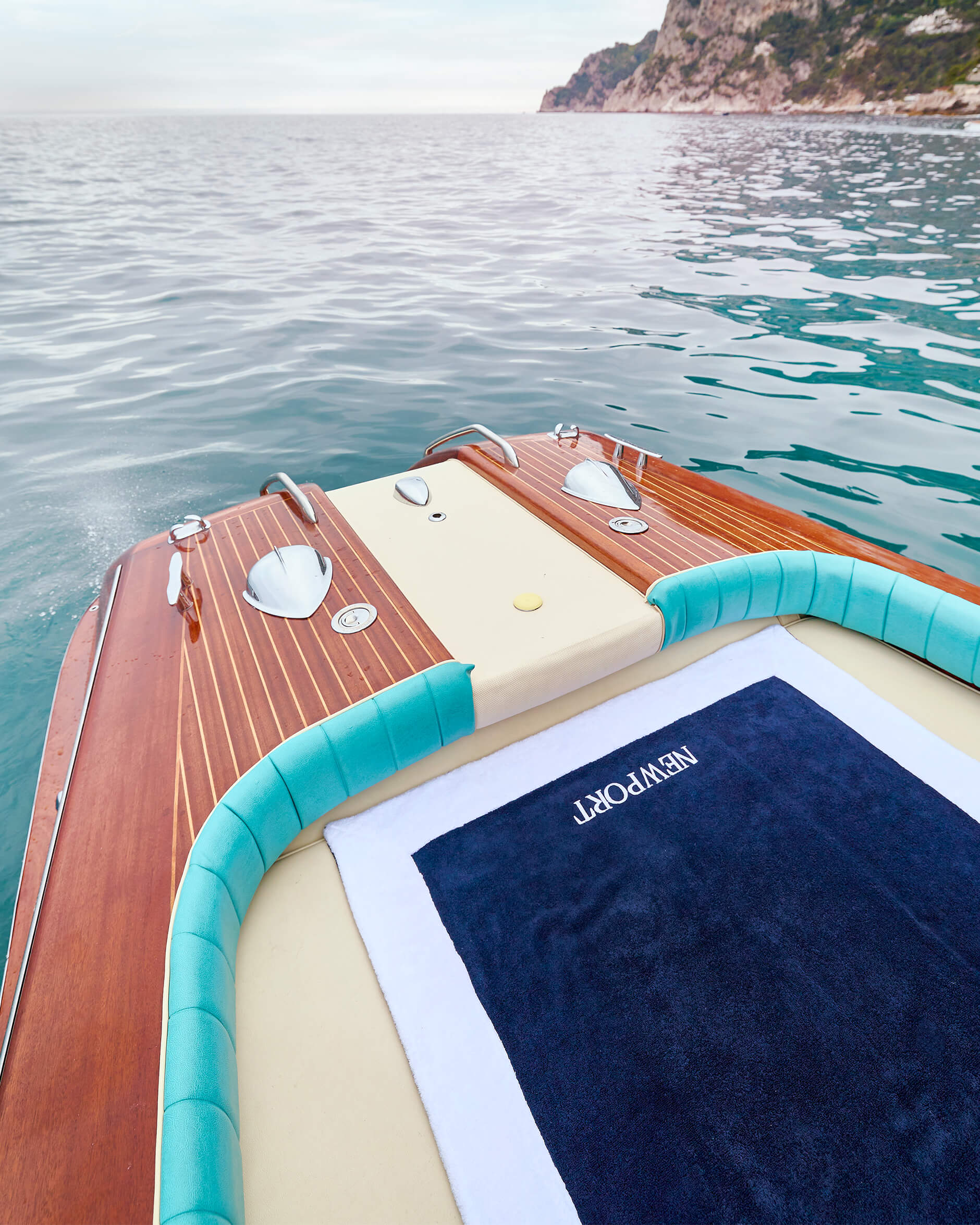 Amalfi-rantakylpypyyhe navy