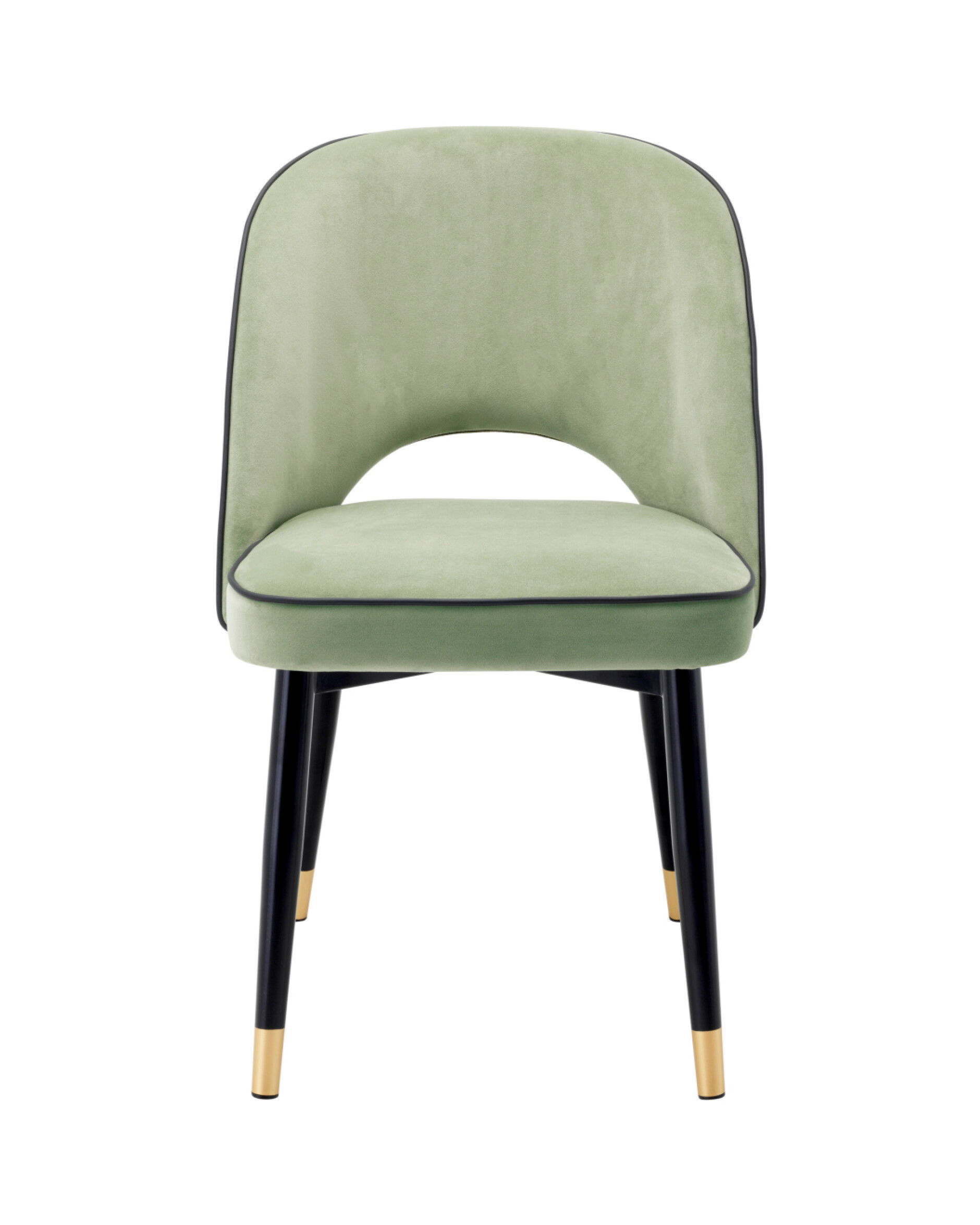 Cliff matstolar savona pistache green velvet 2-set