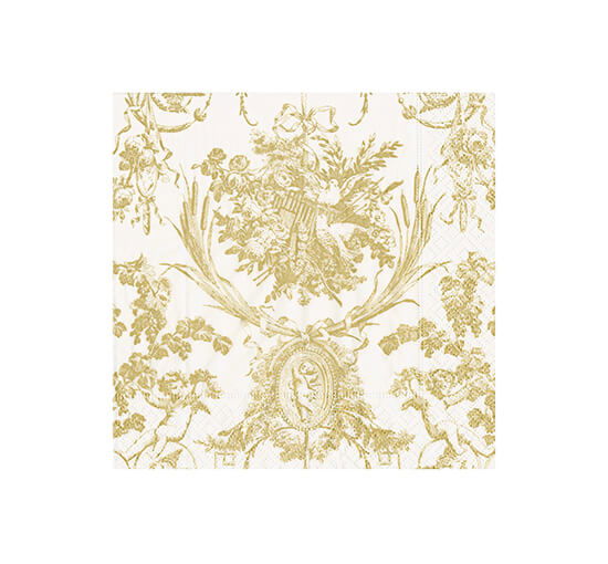 null - Romantic Toile Napkins Blue 20-pcs