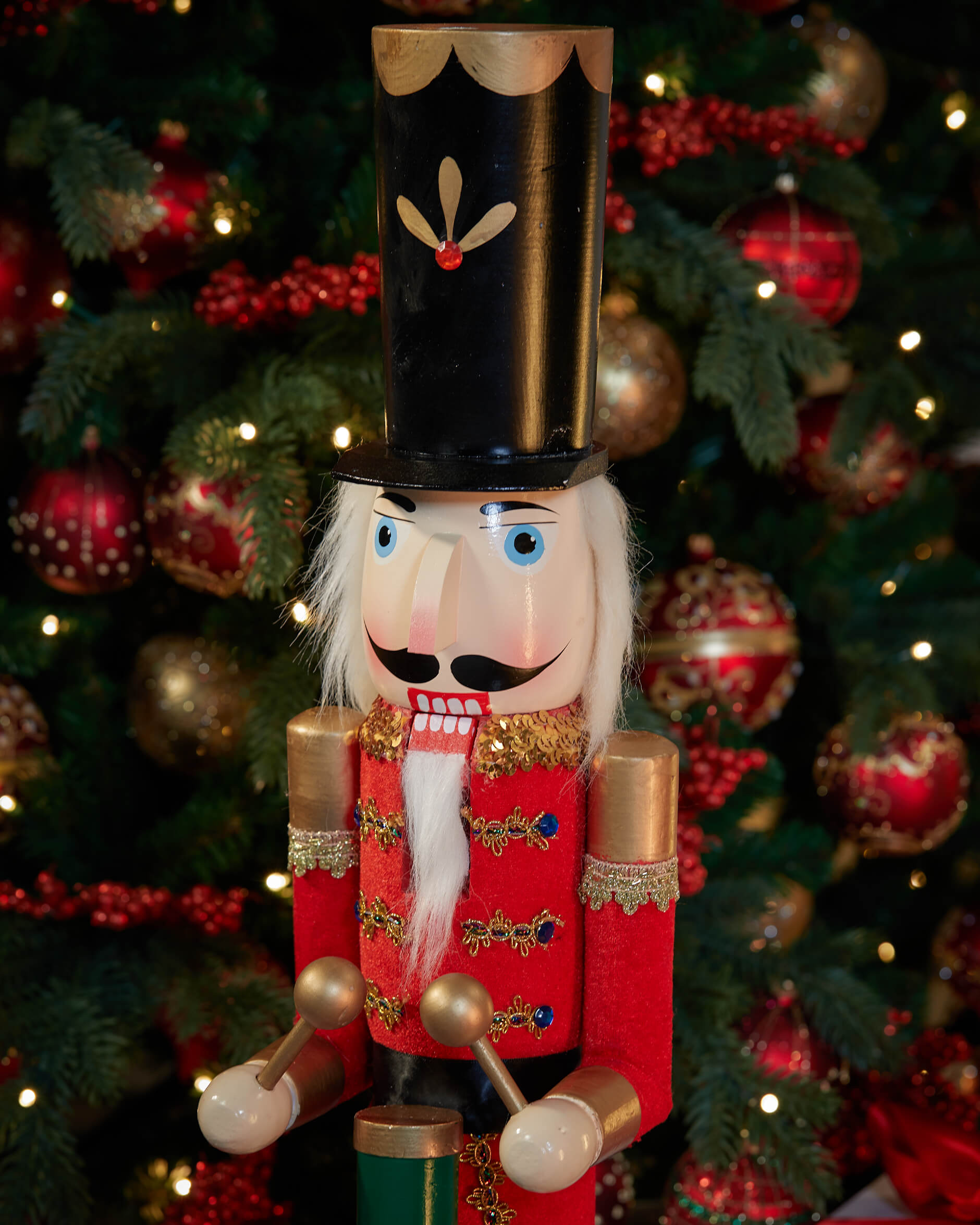 Oswald-pähkinänsärkijä, punainen/valkoinen 90cm