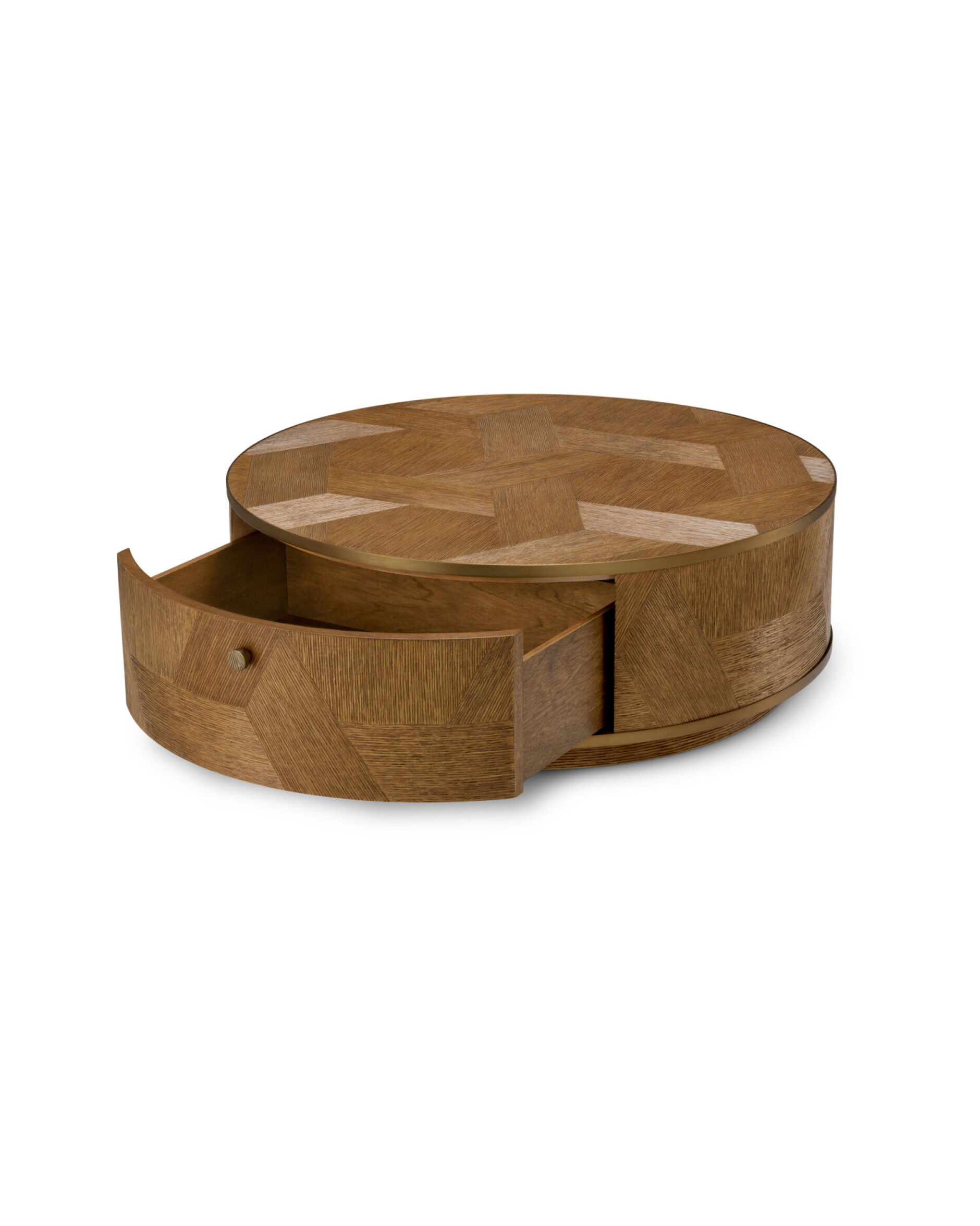 Velutto Couchtisch Eichenfurnier Messing