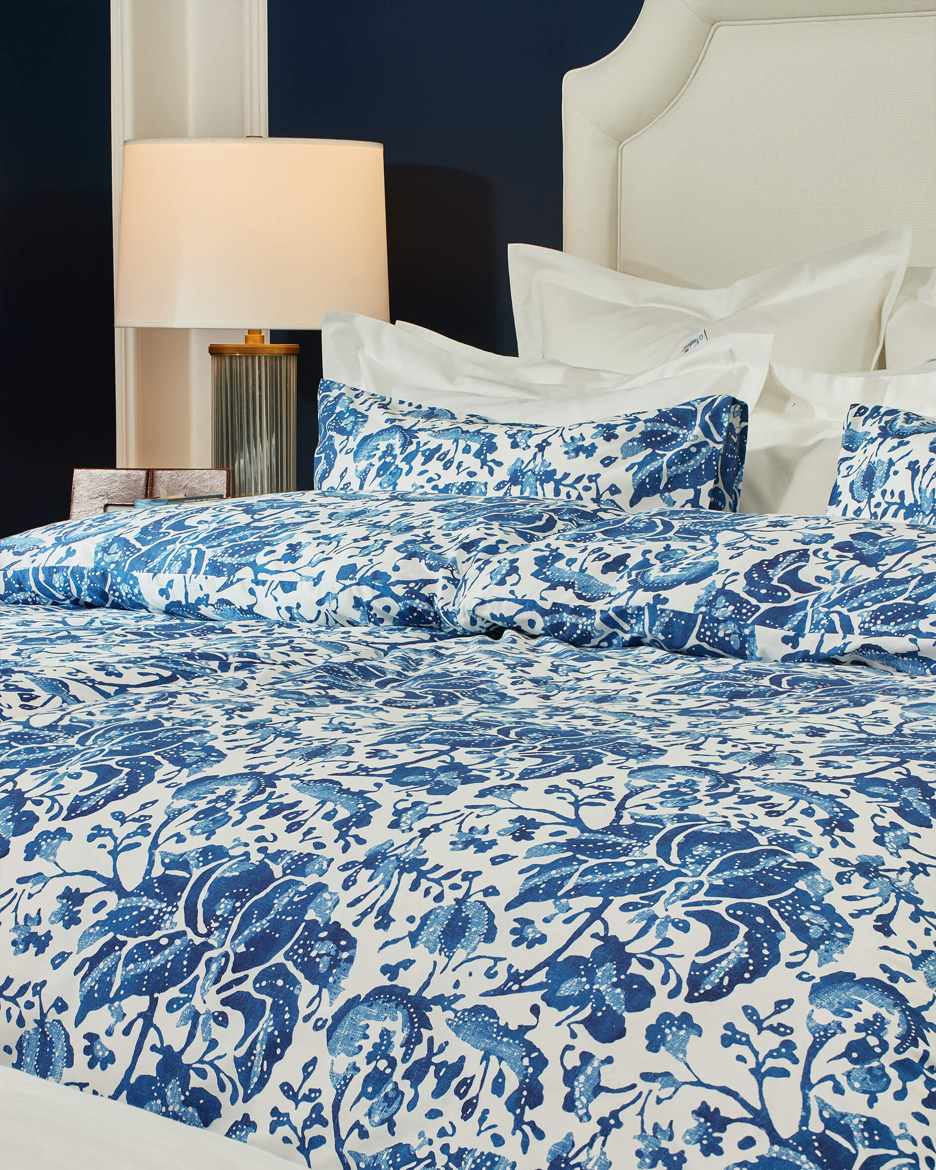 Sorrento örngott blå/vit 2-pack