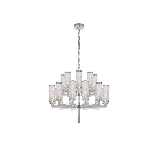 Polished Nickel - Liaison Double Tier Chandelier Polished Nickel