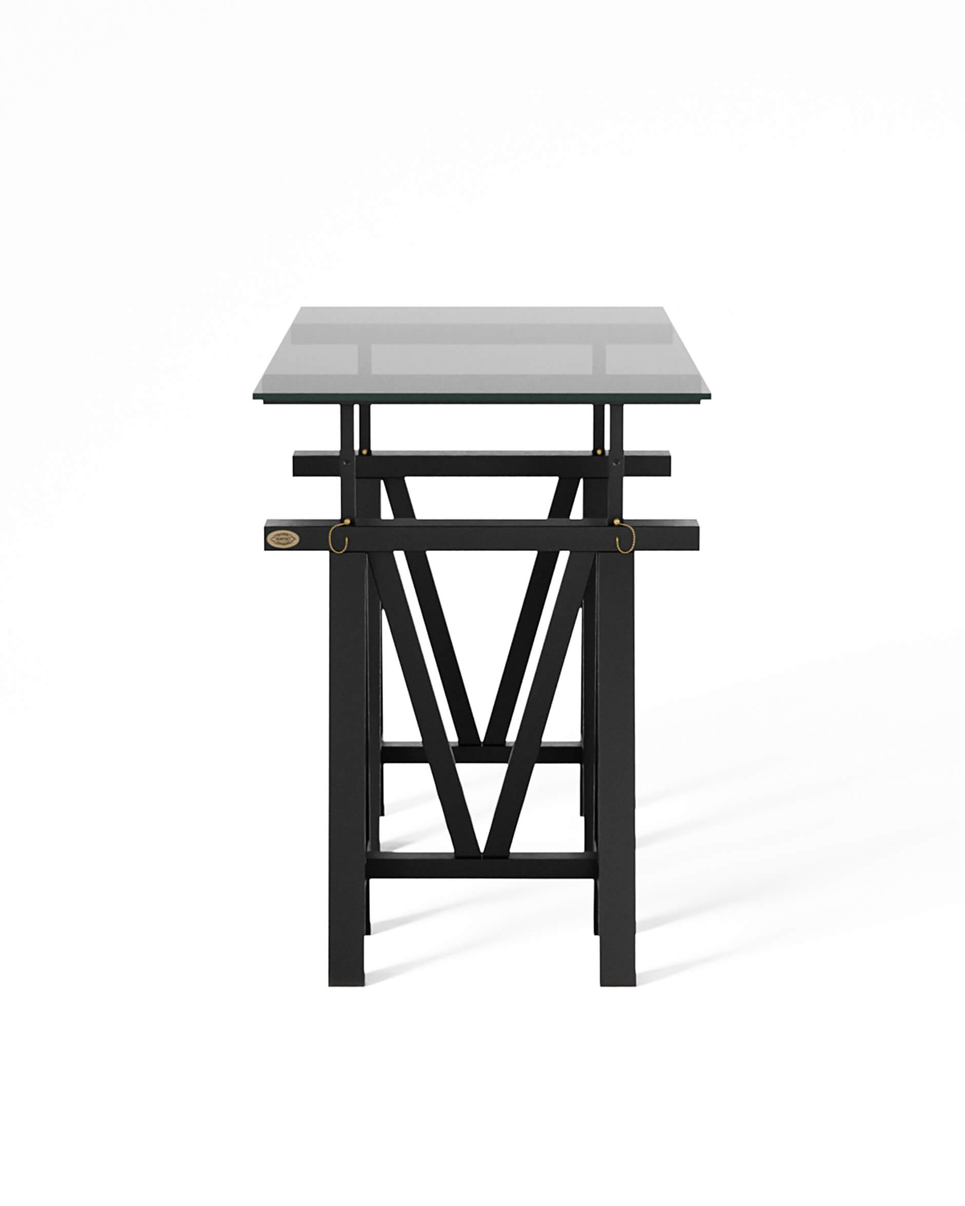 Trestle skrivbord modern black