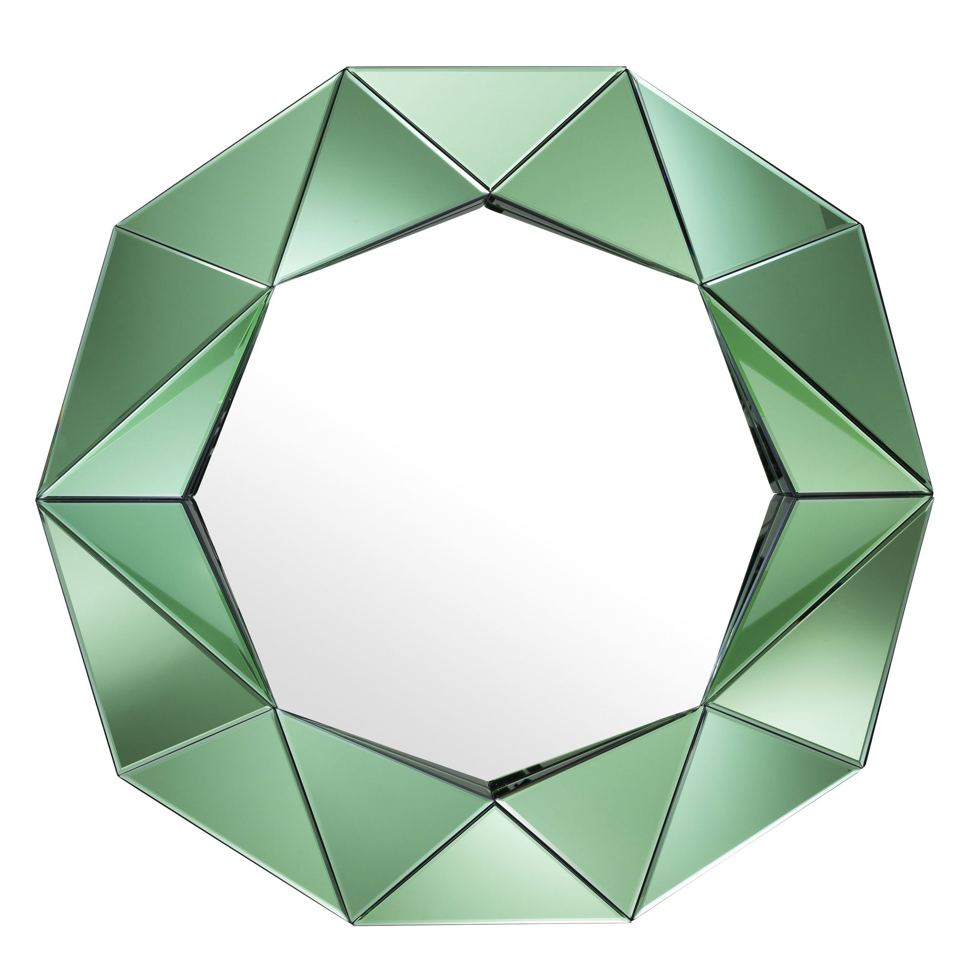 Del Ray spegel tredimensionell grön OUTLET