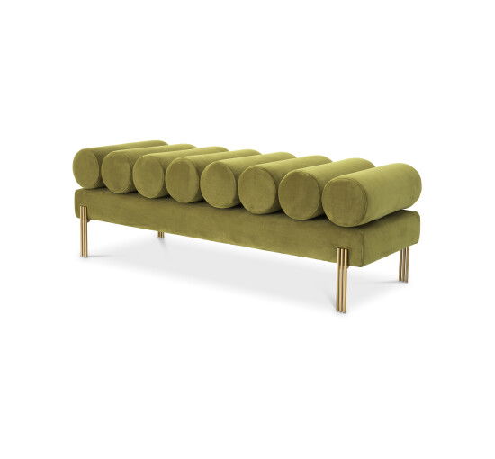 Savona vintage green - Oxley Bench Savona Light Grey Velvet