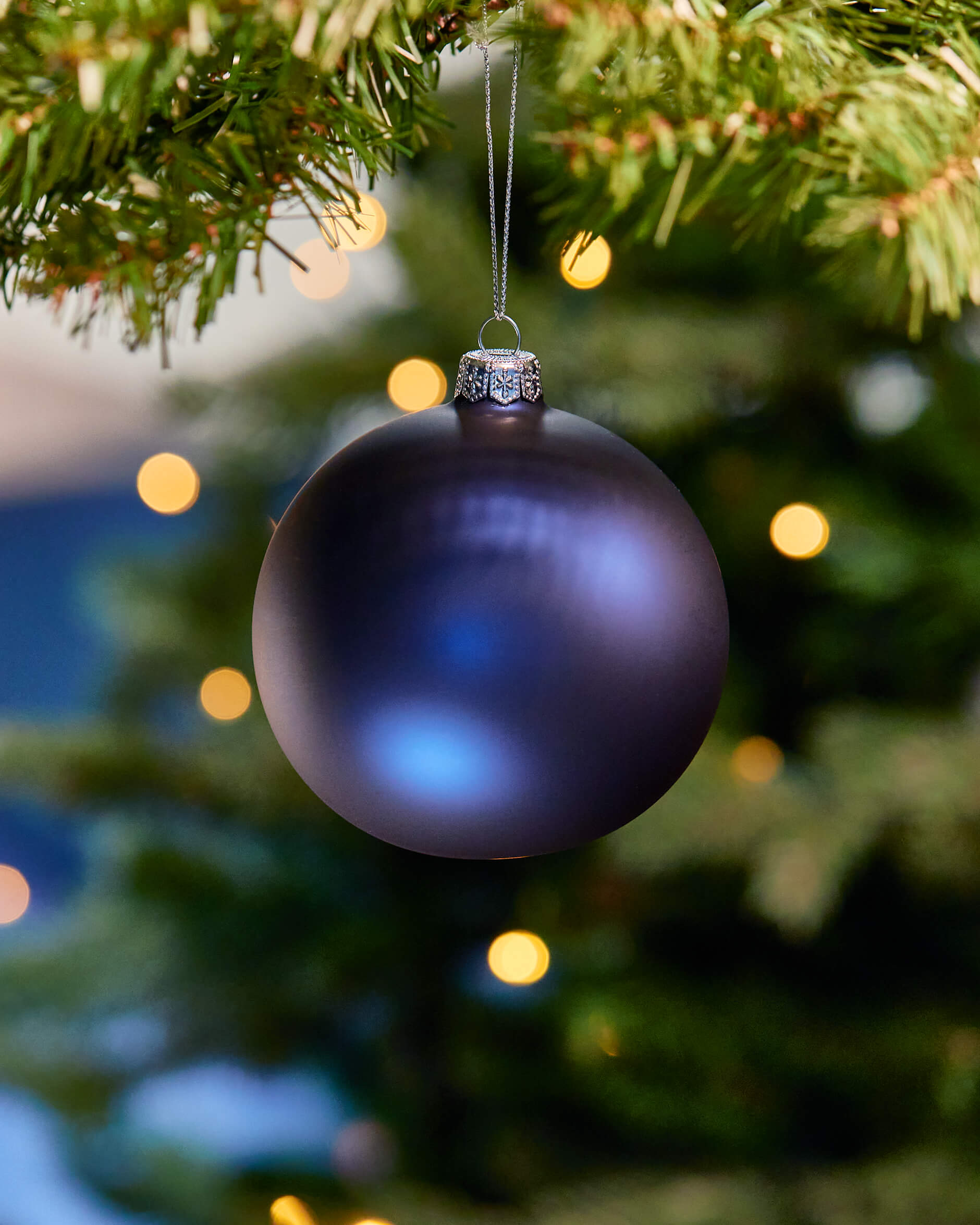 Esther-joulupallo, sininen 10cm