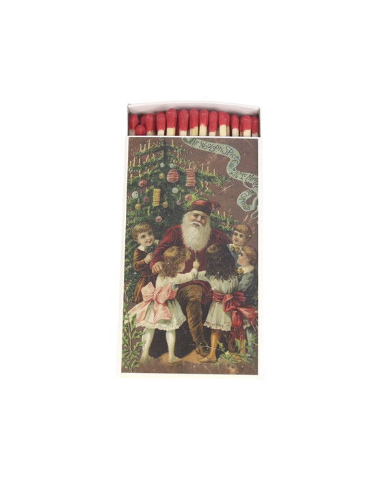 Tändsticksask tomtefar med barnen