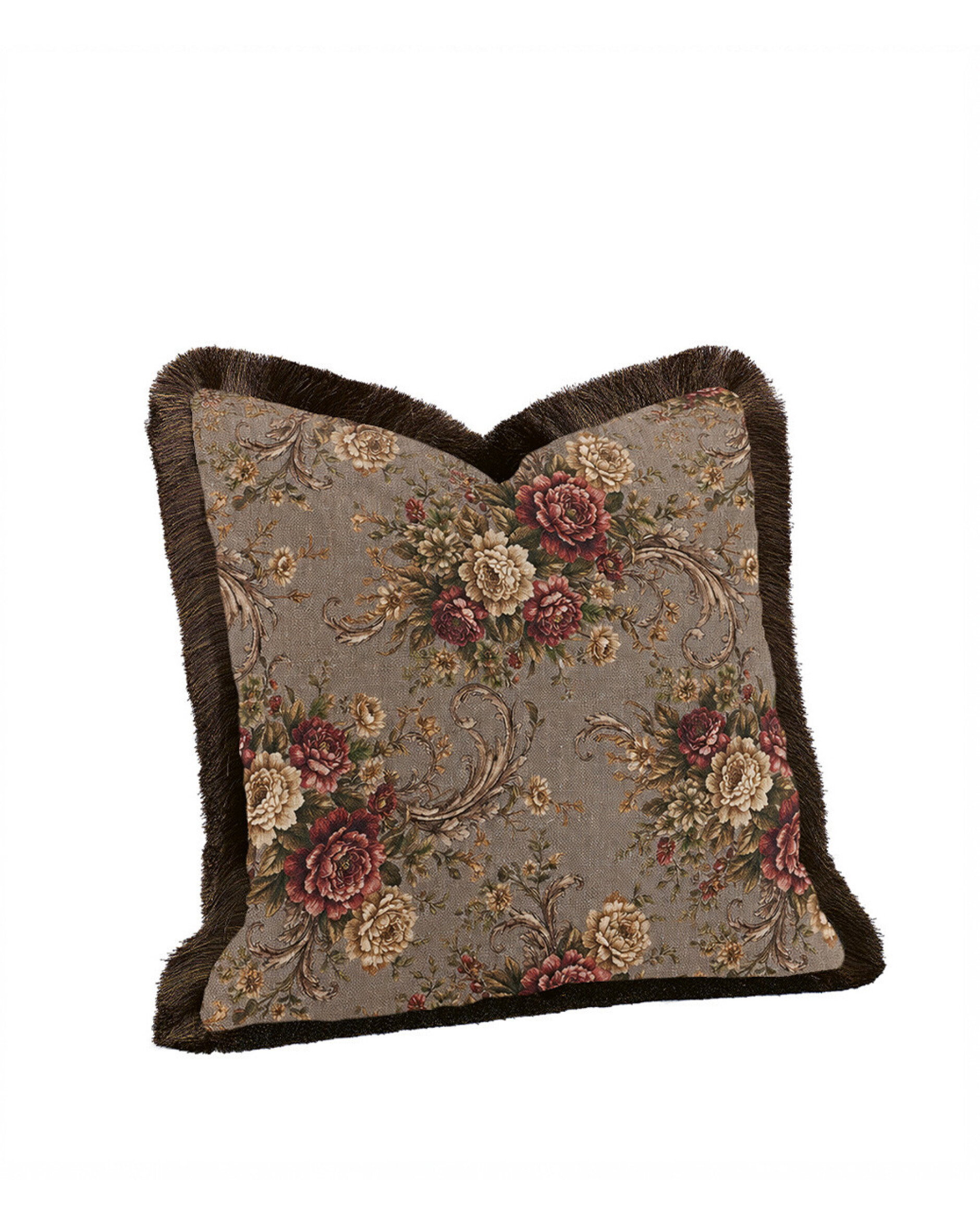 Florienne putetrekk frynser taupe