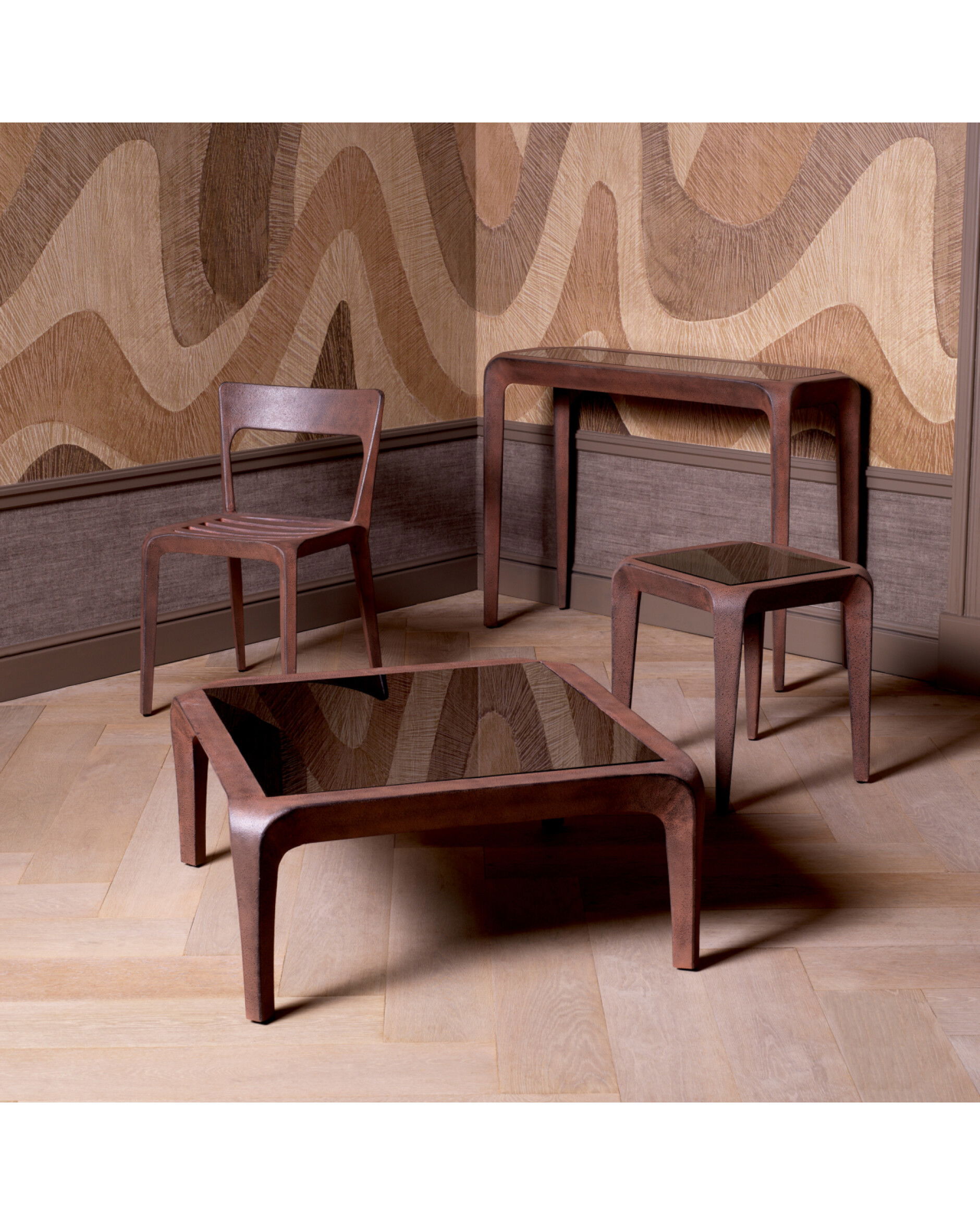 Quentin beistelltisch oxidized