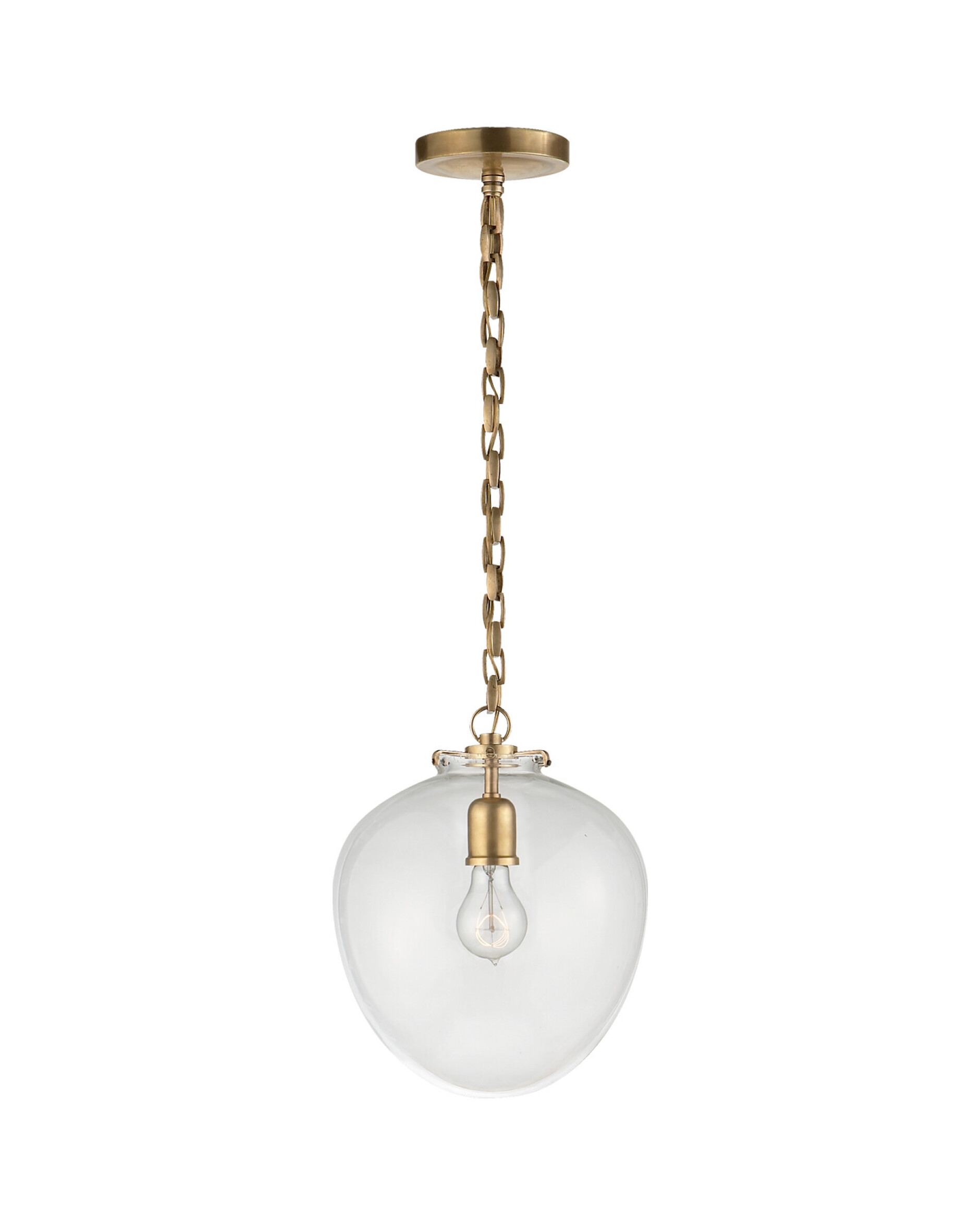 Katie Acorn takpendel antik mässing/klarglas
