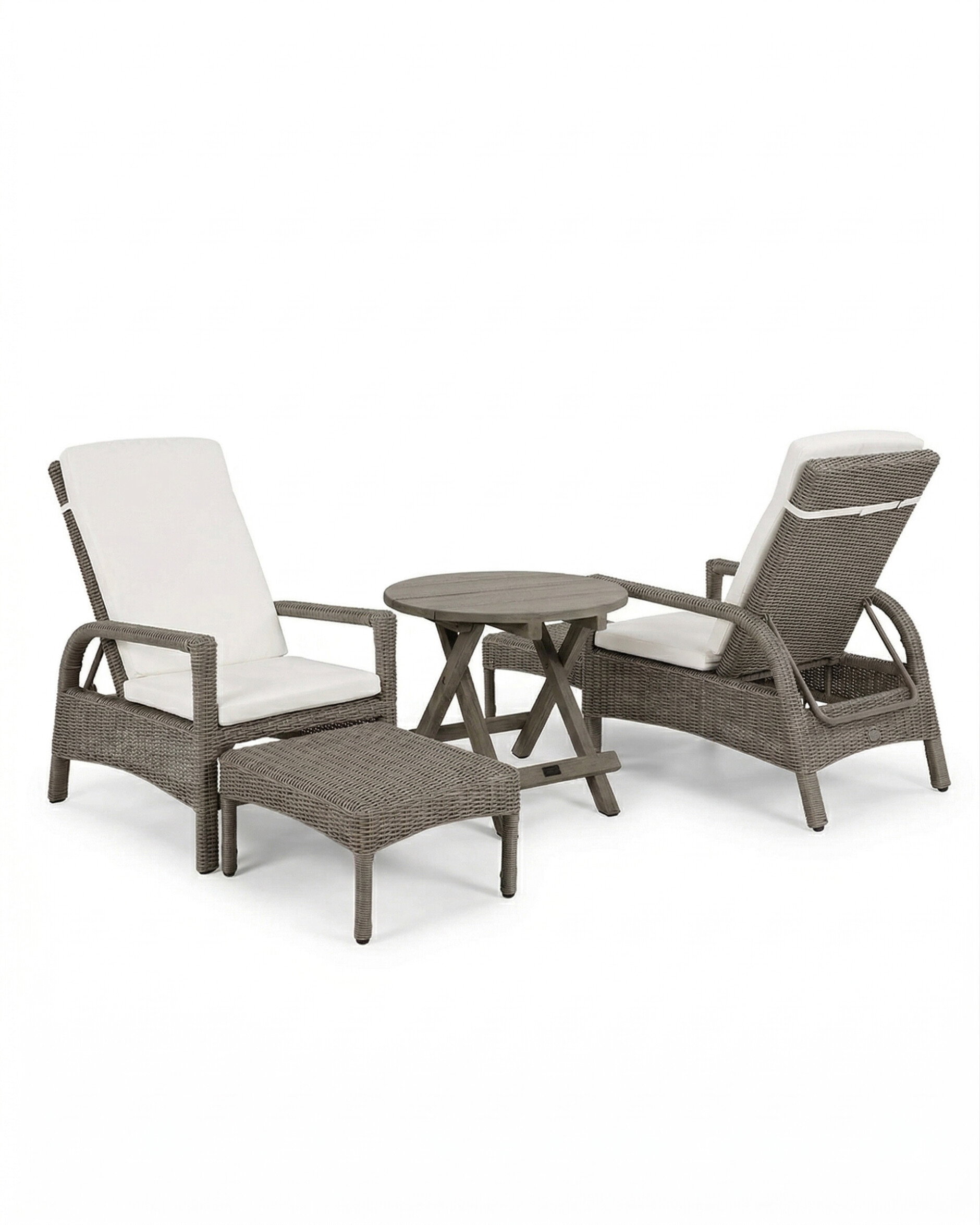 Tampa ligbed met vintage bijzettafel