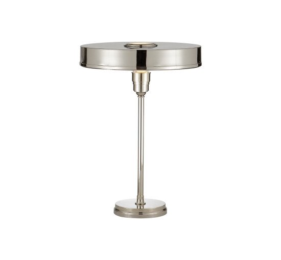 Polished Nickel - Carlo Table Lamp Polished Nickel and Antique White