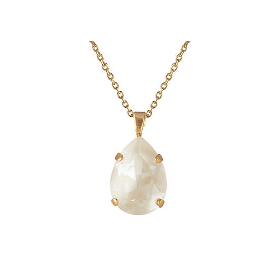 Linen Ignite - Mini Drop Necklace Crystal