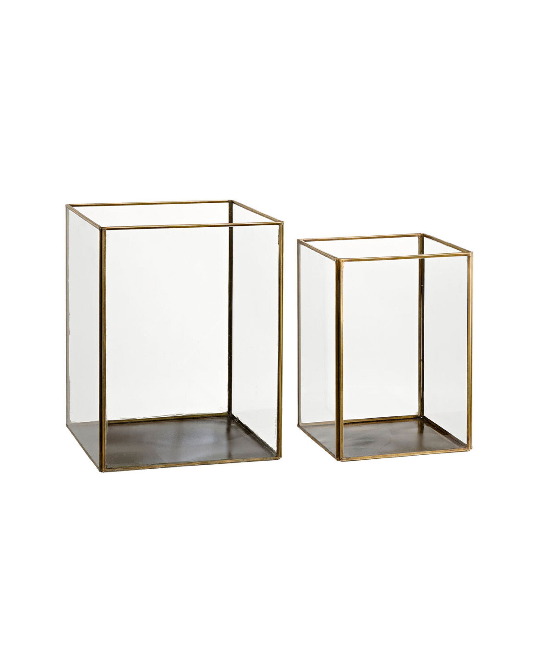 Lausanne ljuslykta antik mässing 2-set