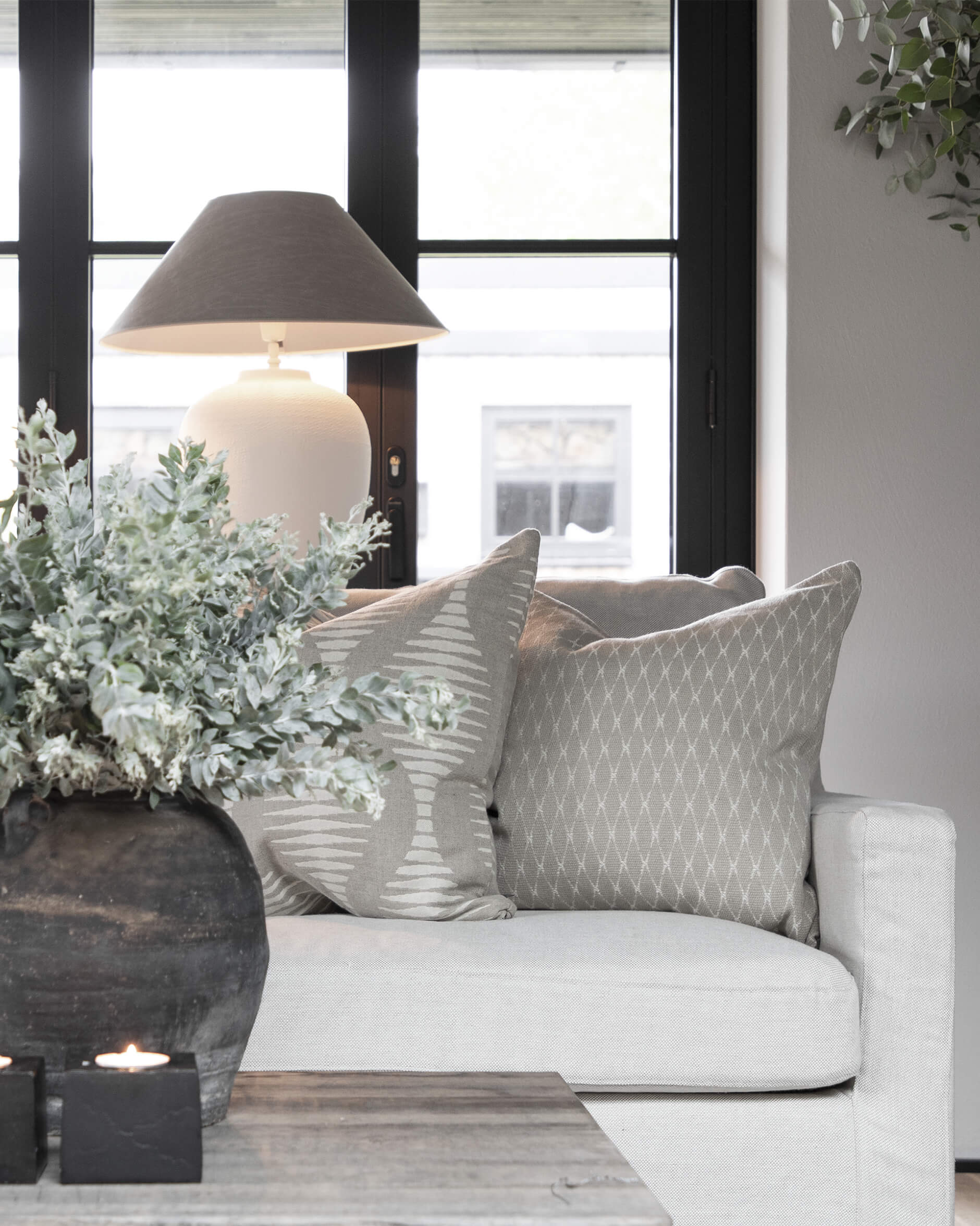 Dario kuddfodral off-white/beige