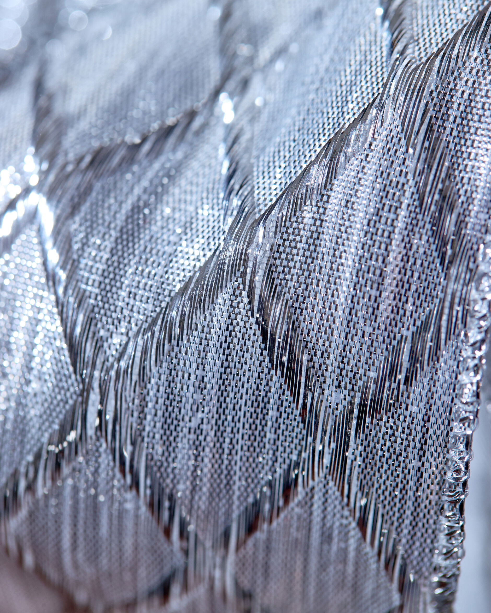 Marjorie textiellint zilver 9m