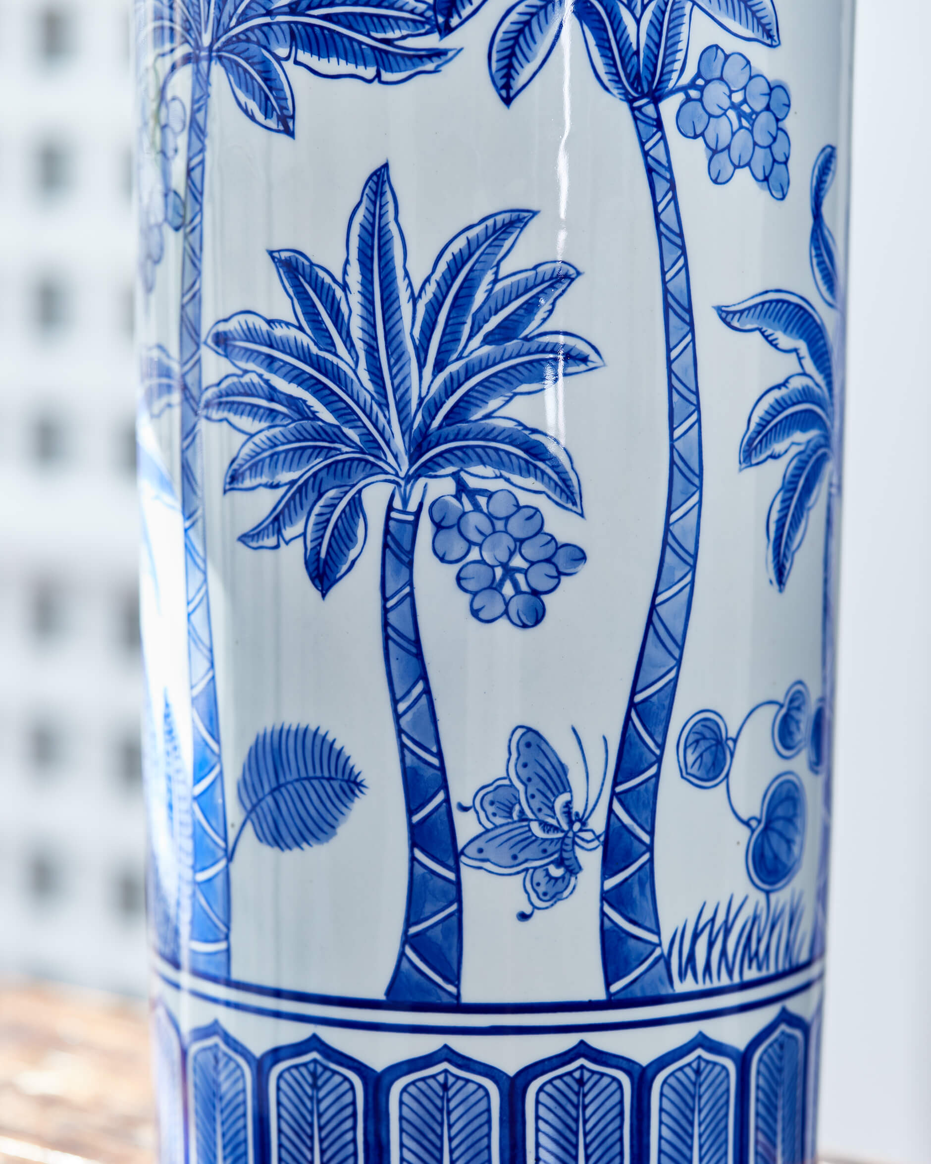 Margon bordslampa blå/vit