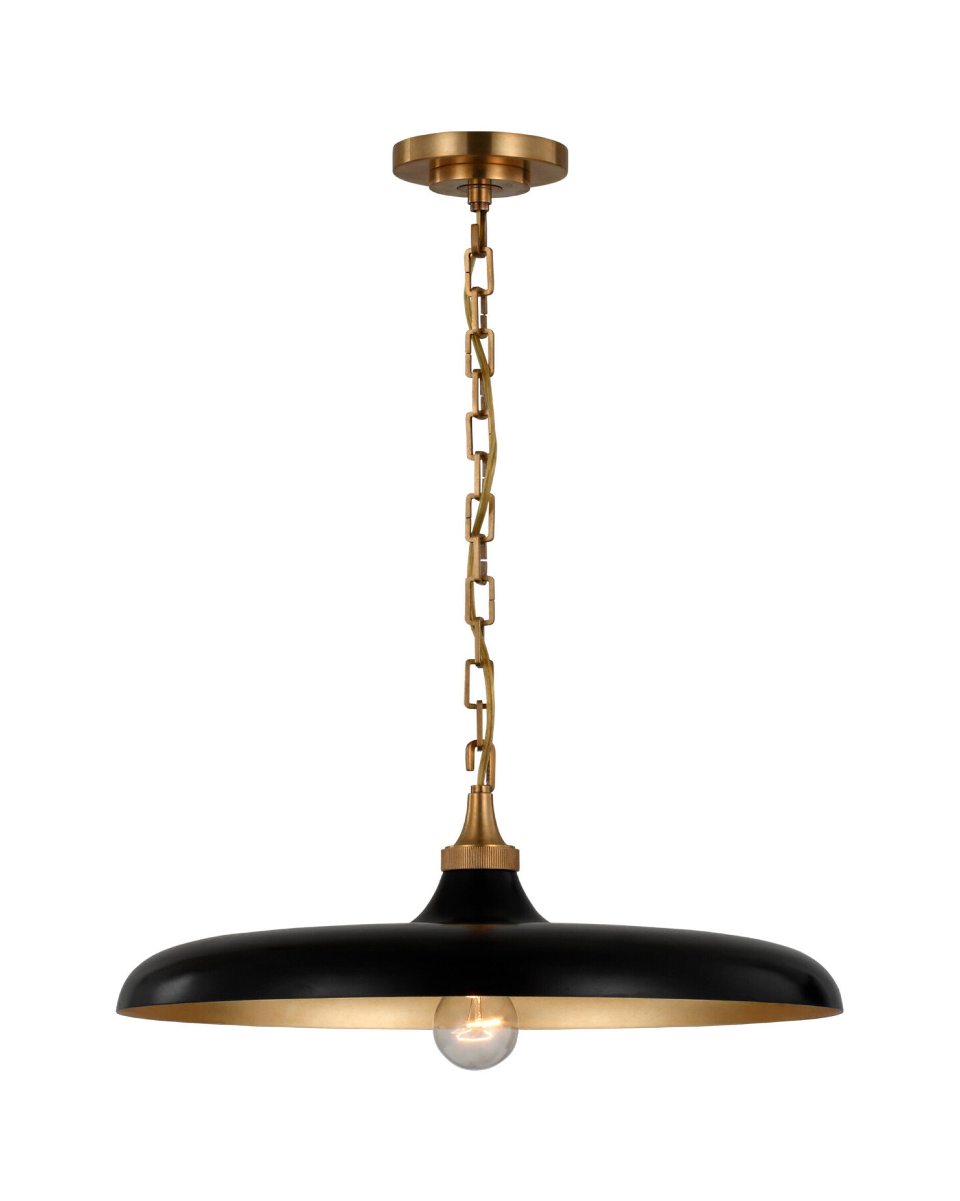 Piatto takpendel antik mässing/svart M