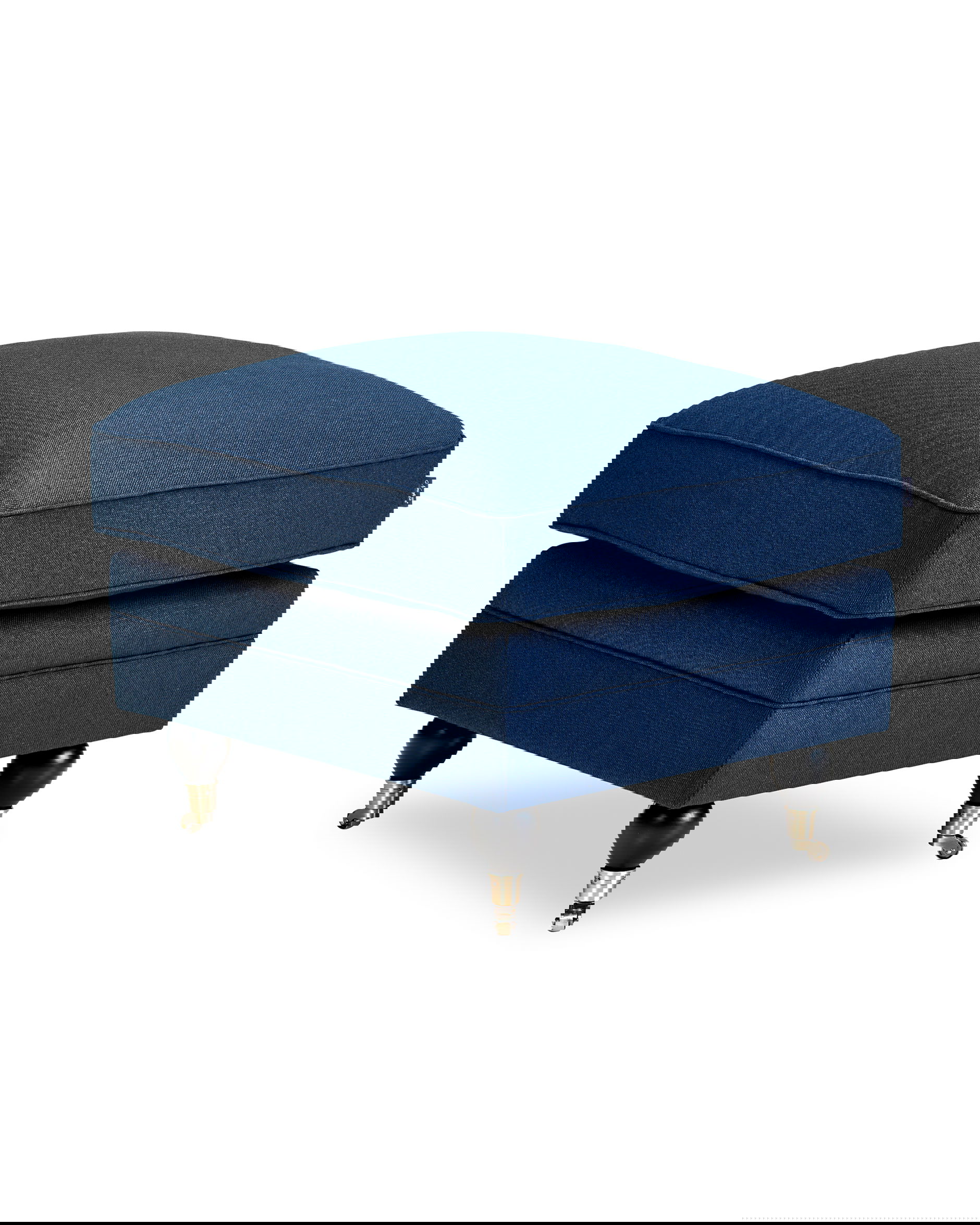 Howard Classic fotpall indigo